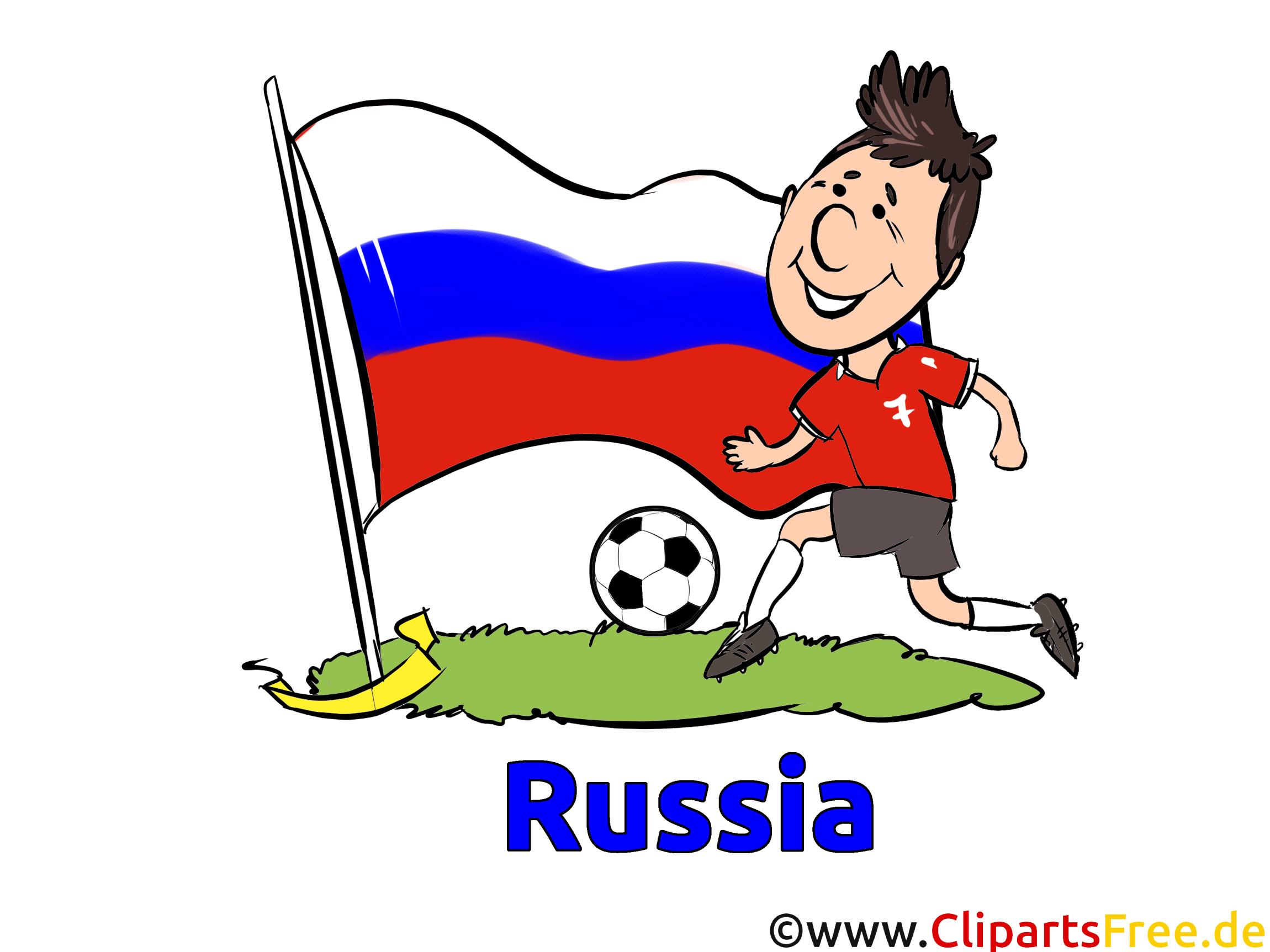 Russland Clipart Fussball kostenlos