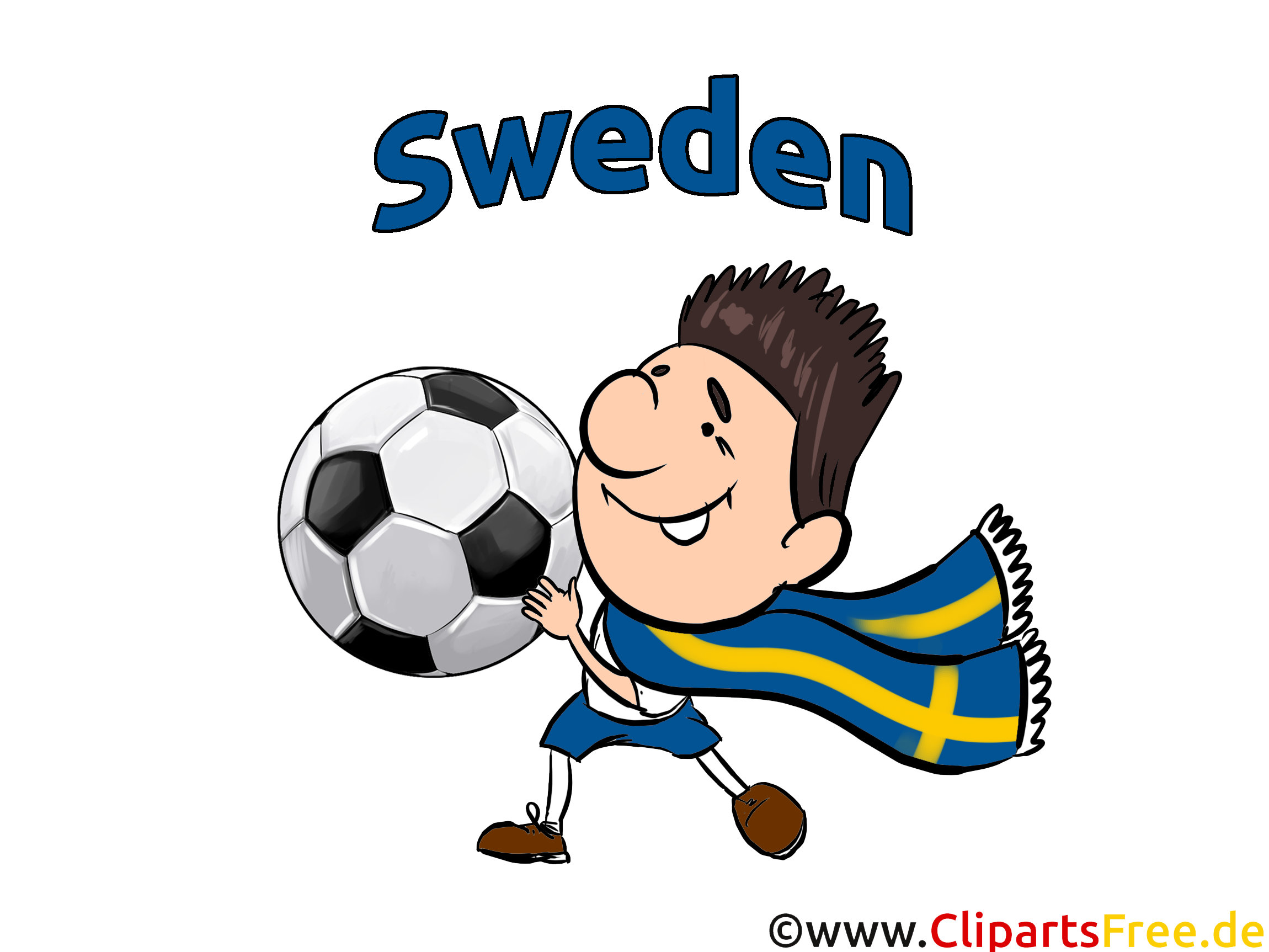 Fussball Schweden Grafik, Bild, Illustration gratis