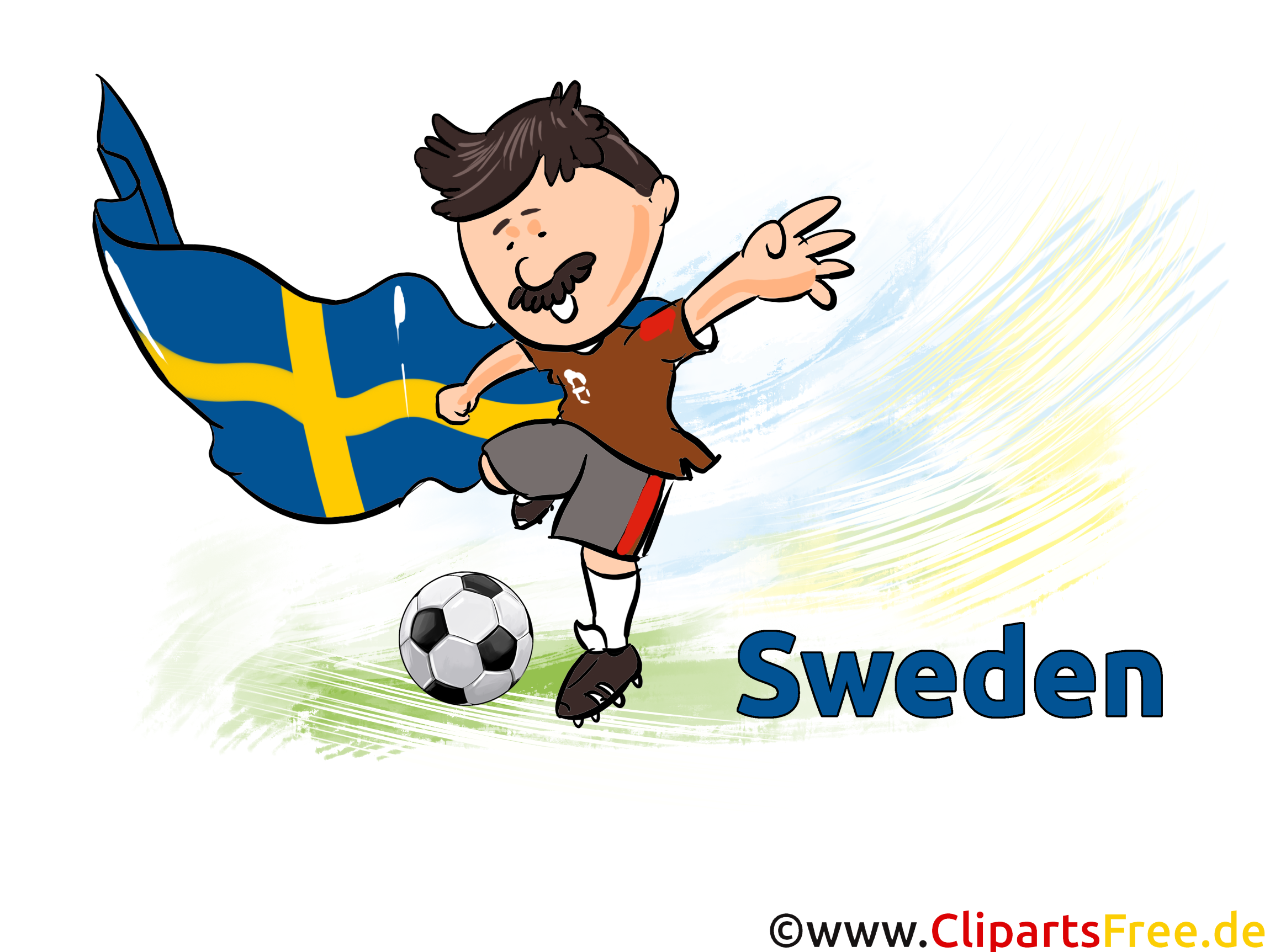 Schweden Illustration Fussball gratis