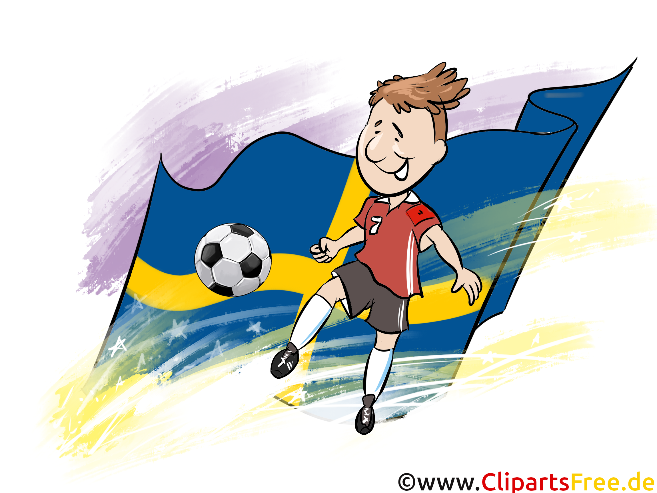 Schwedischer Spieler Clipart Fussball kostenlos