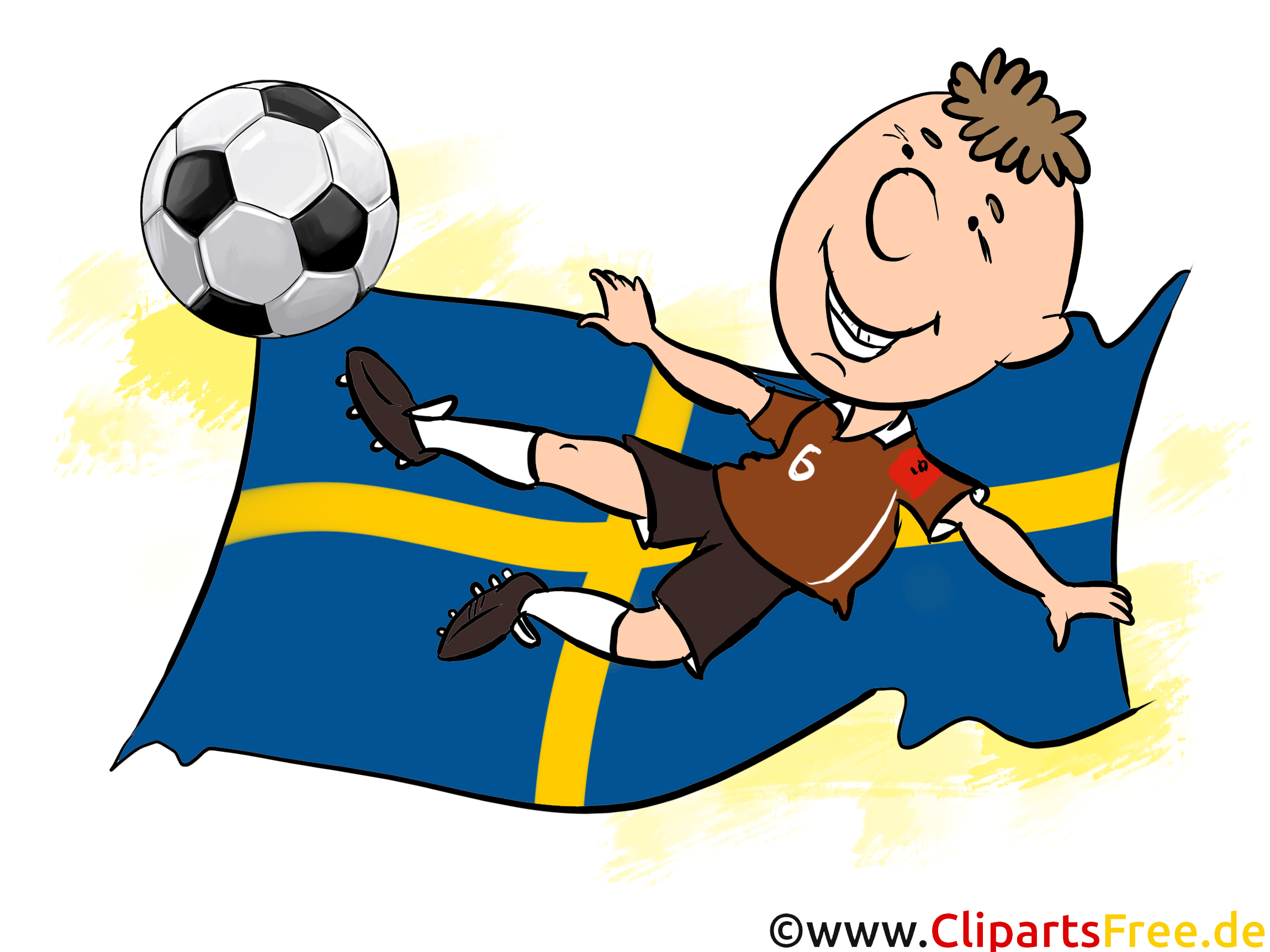 Sweden Football Clipart free