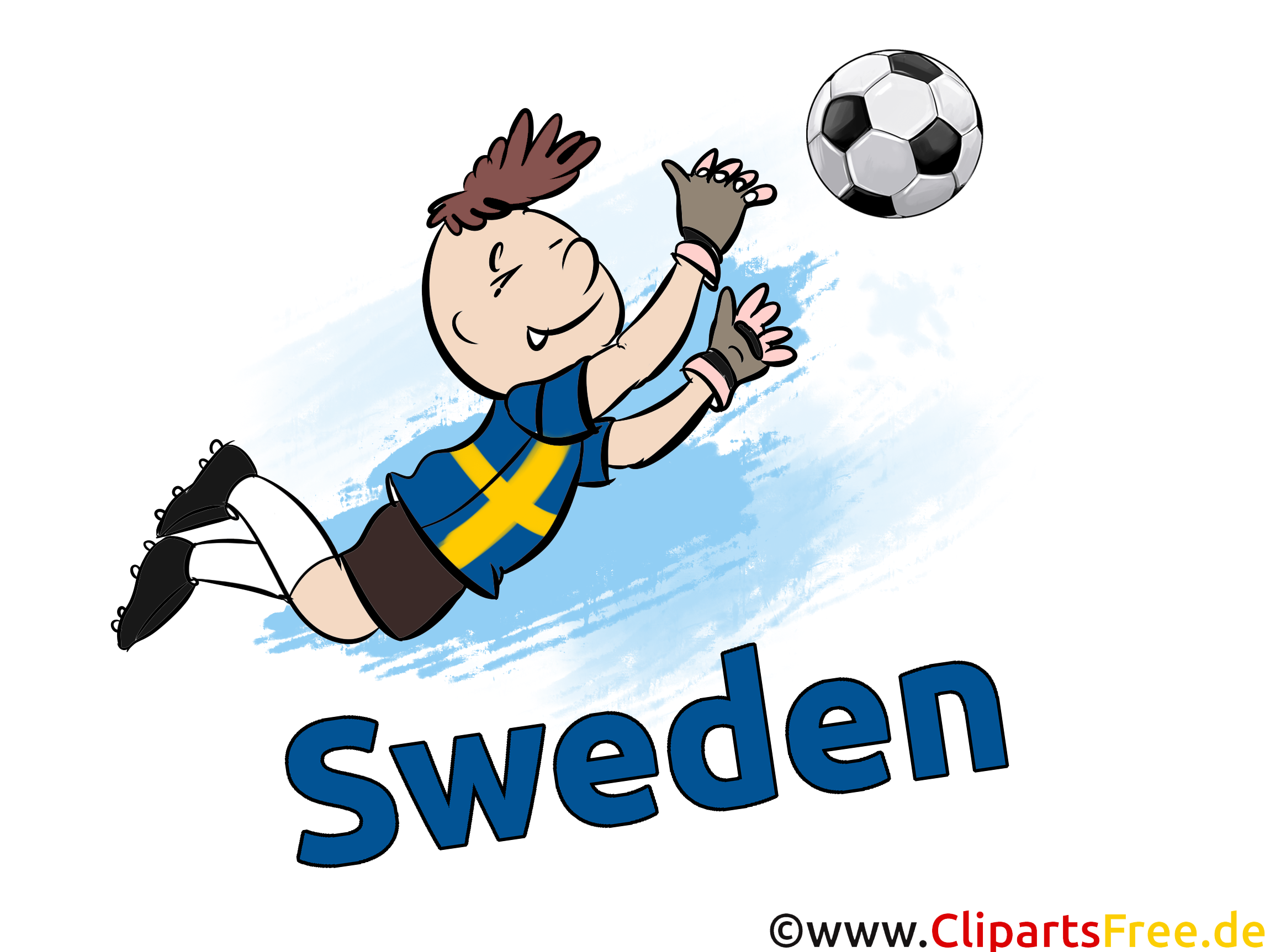 Torwart Schweden Clipart-Grafik zum Thema Fussball EM und WM