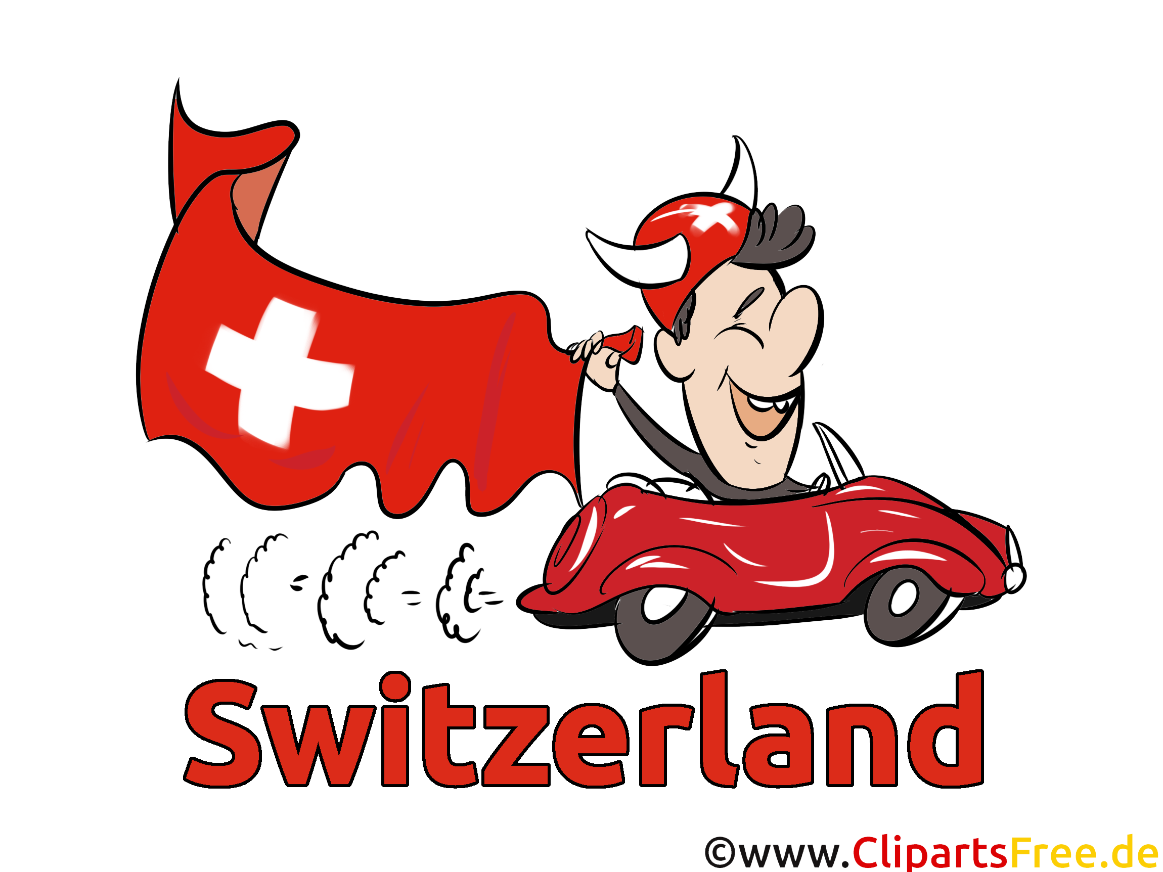 Cartoon-Bild Fussball Schweiz