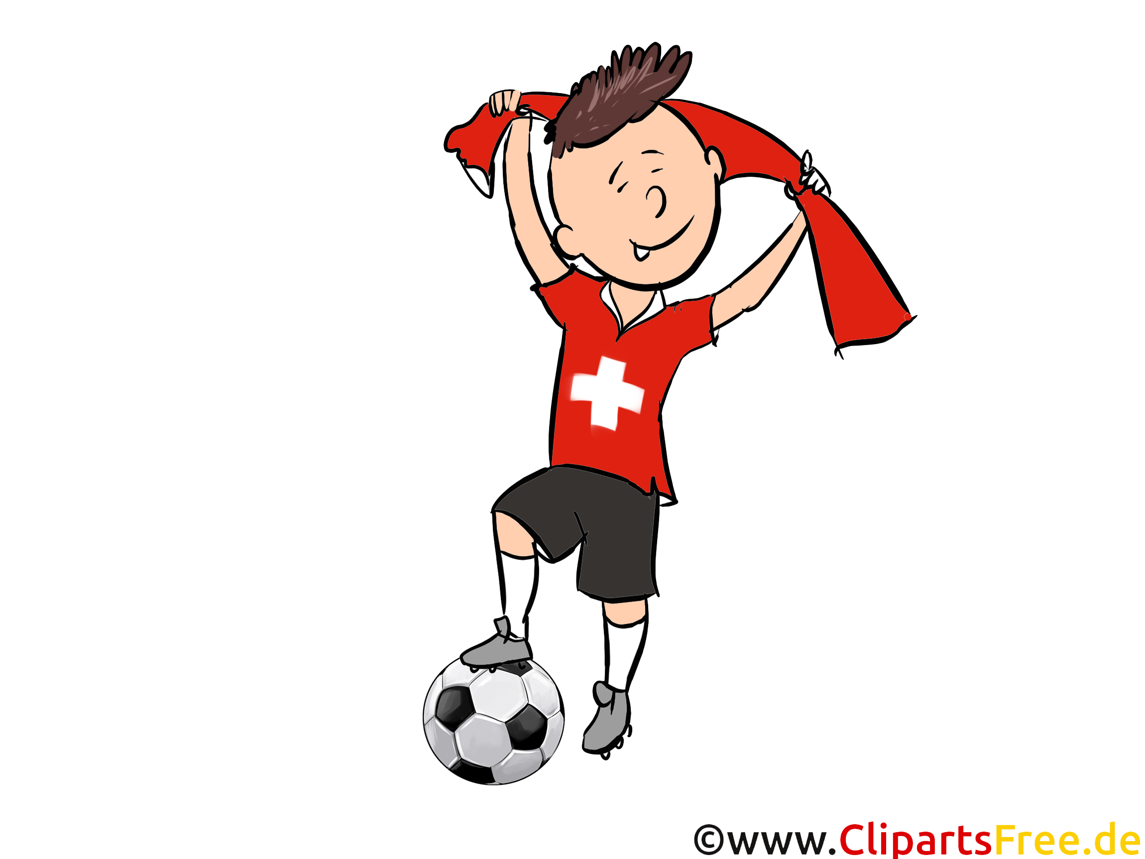 Schweiz Illustration Fussball gratis