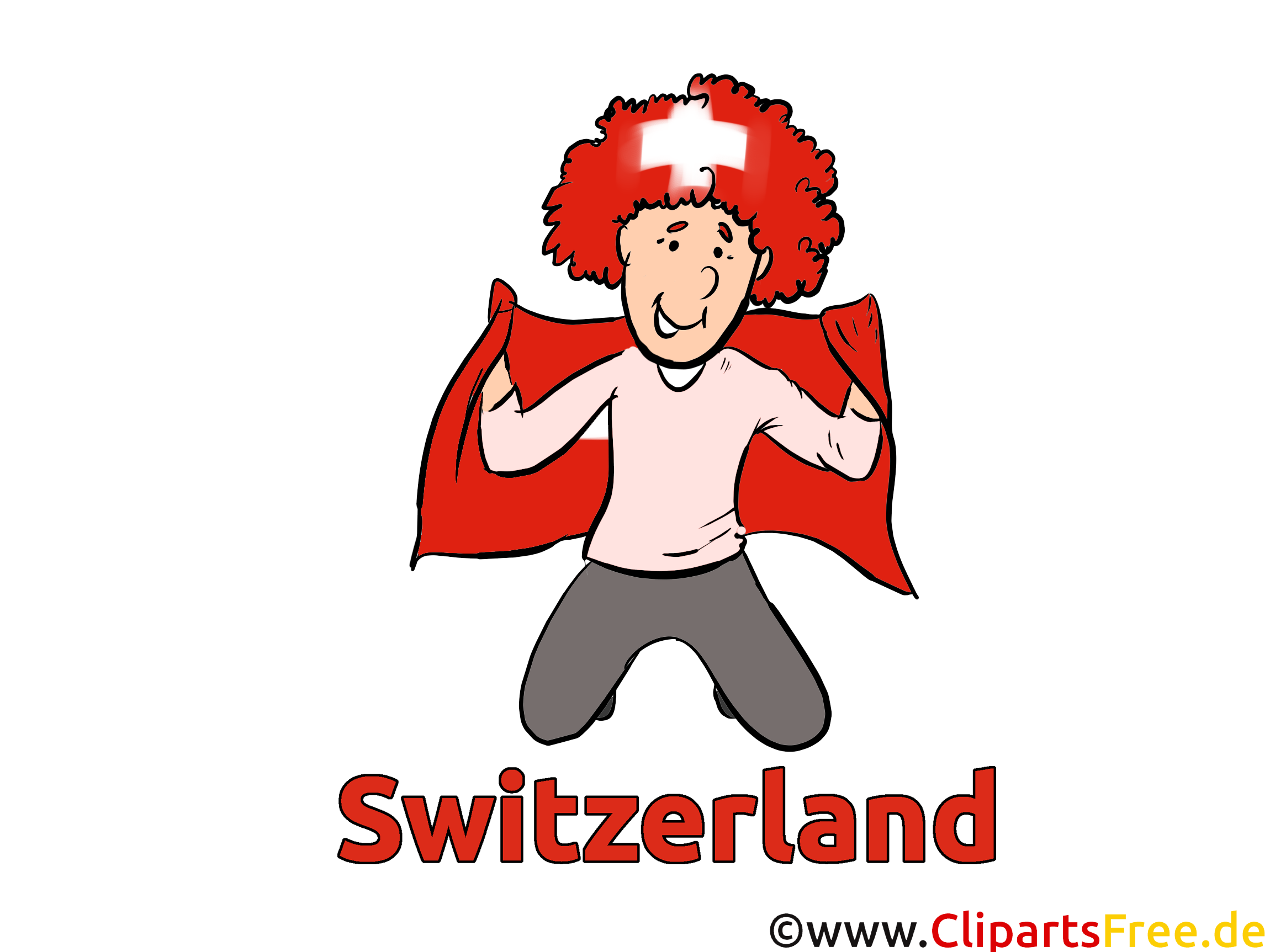Schweizer Fussballfan Clipart Fussball