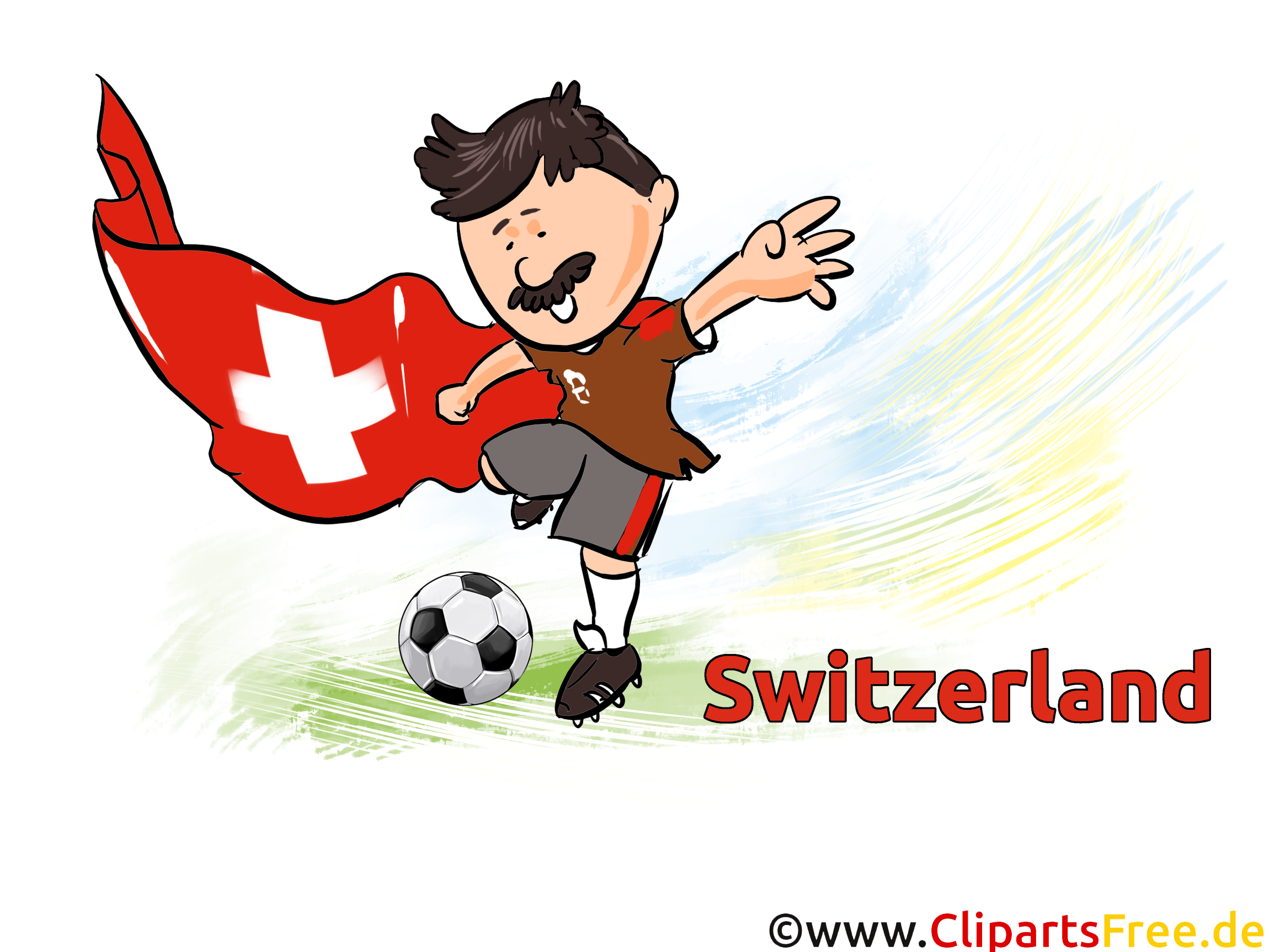 Schweizerischer Torwart Fussball EM WM Meisterschaft Clipart-Bild