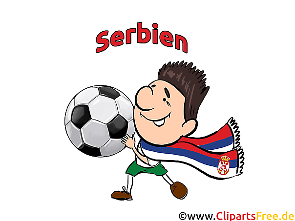 Cartoon Fussballspieler