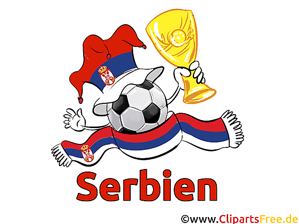 Serbien Fussballpokal Illustration