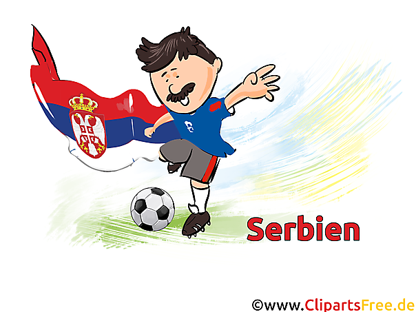 Serbischer Forward - Fussball Clipart