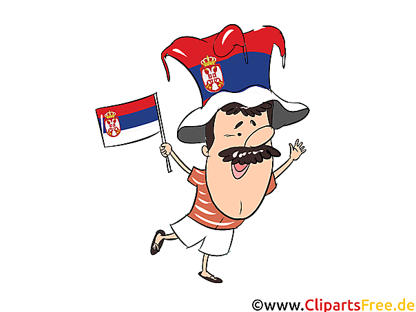 Serbischer Fussballfan Bild