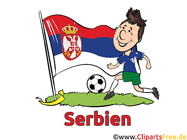 Serbischer Stürmer - Fussball Cliparts