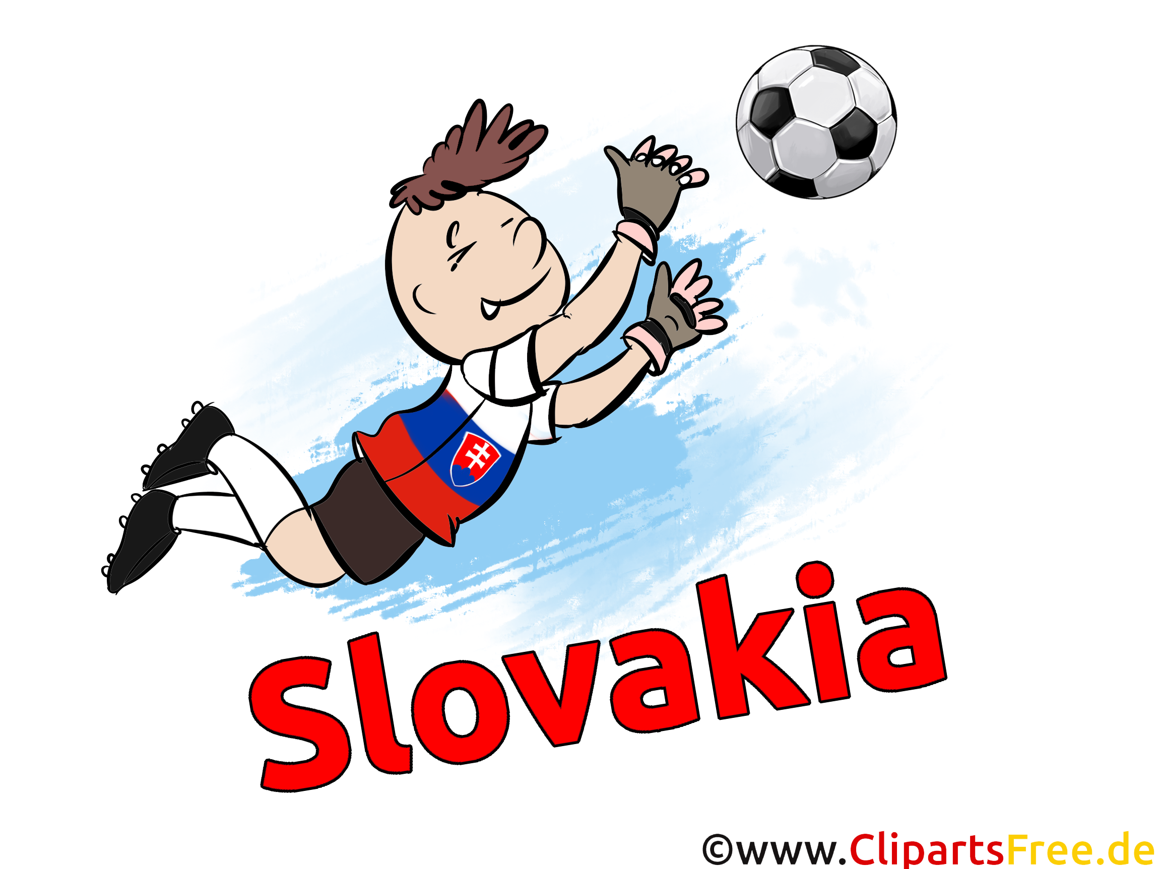 Clip Art Football Slovakia World and Europe Cup