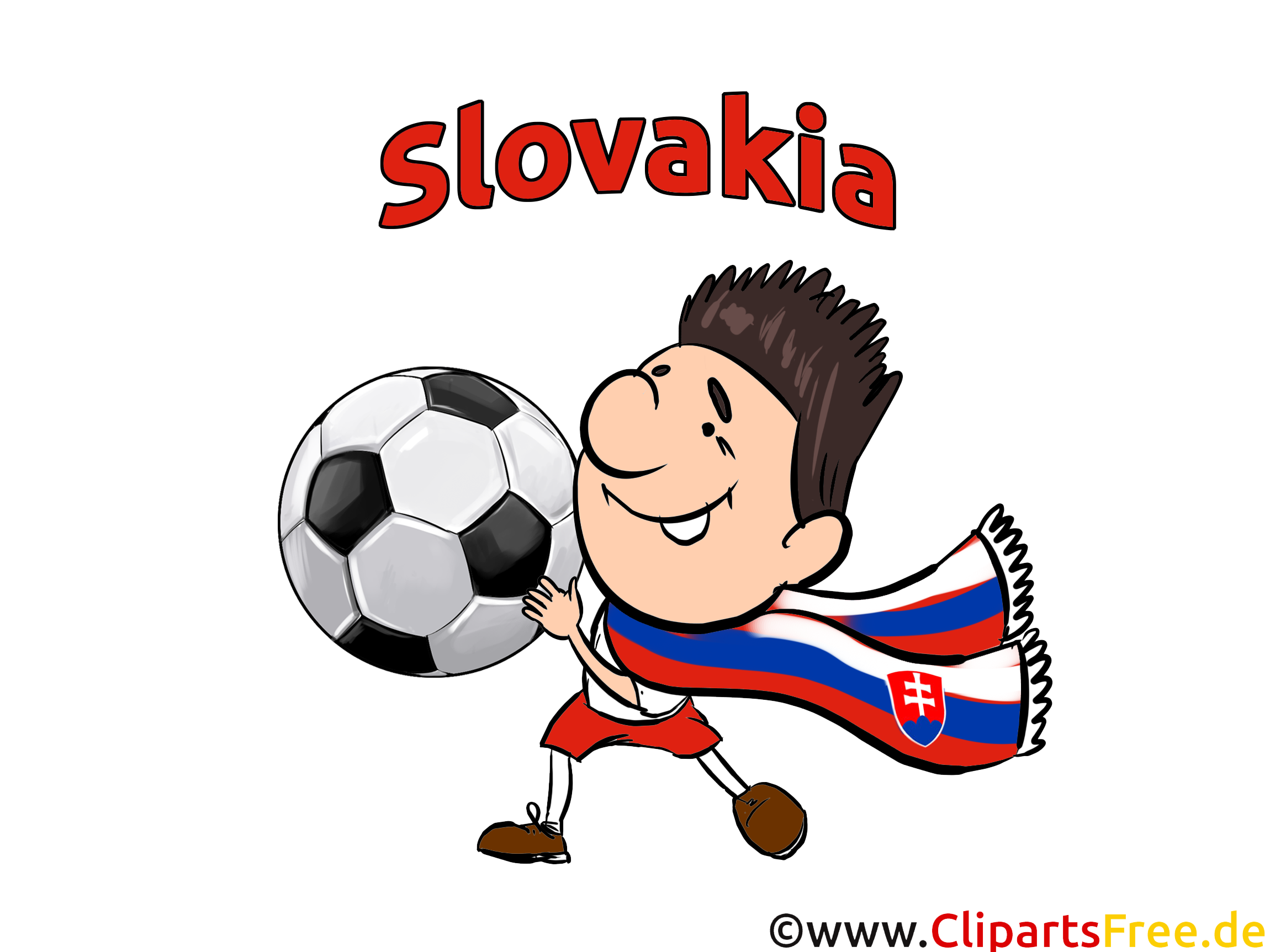 Slovakia Clip Art Image Football free