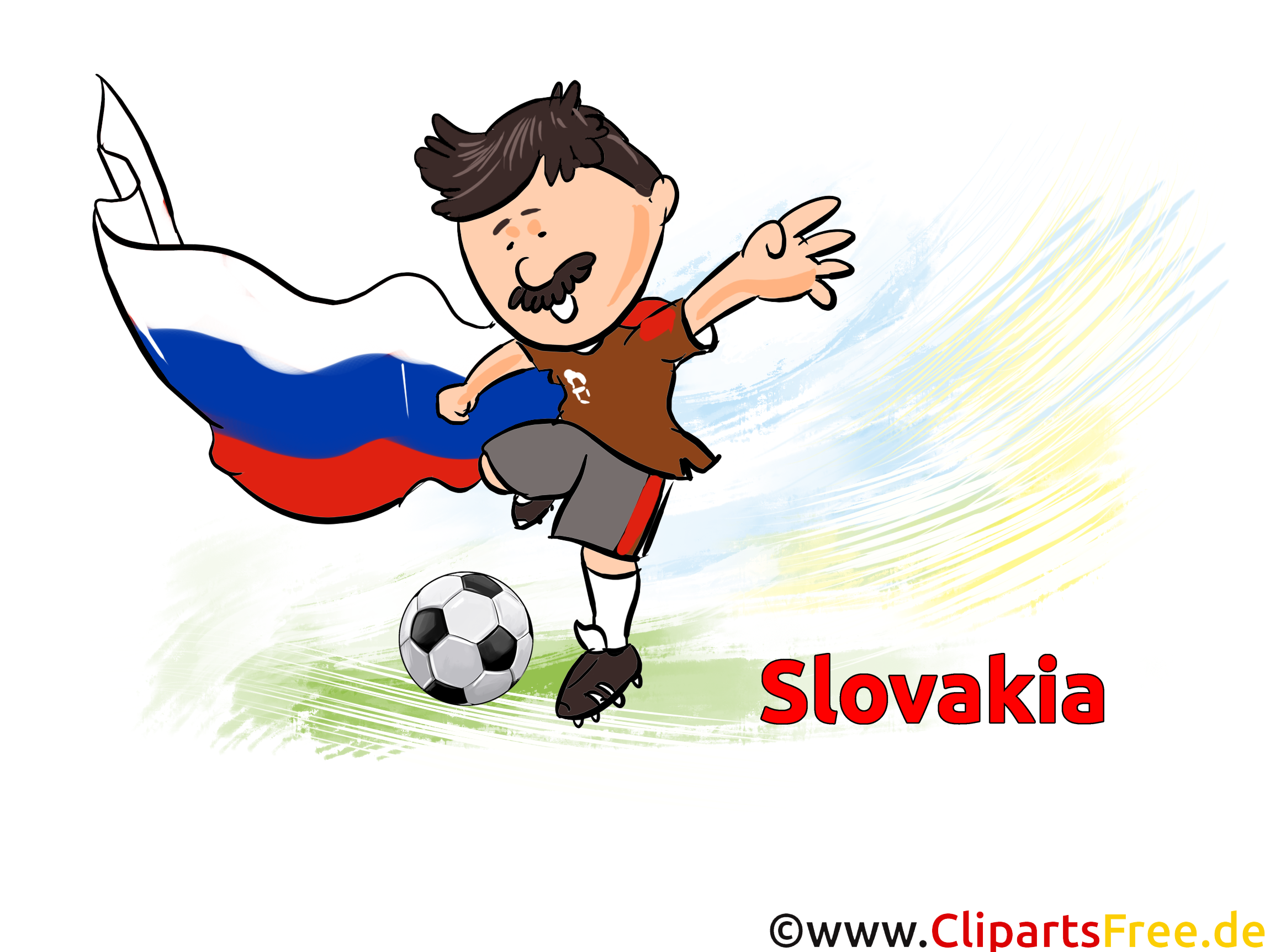 Slovakia Football Clipart free