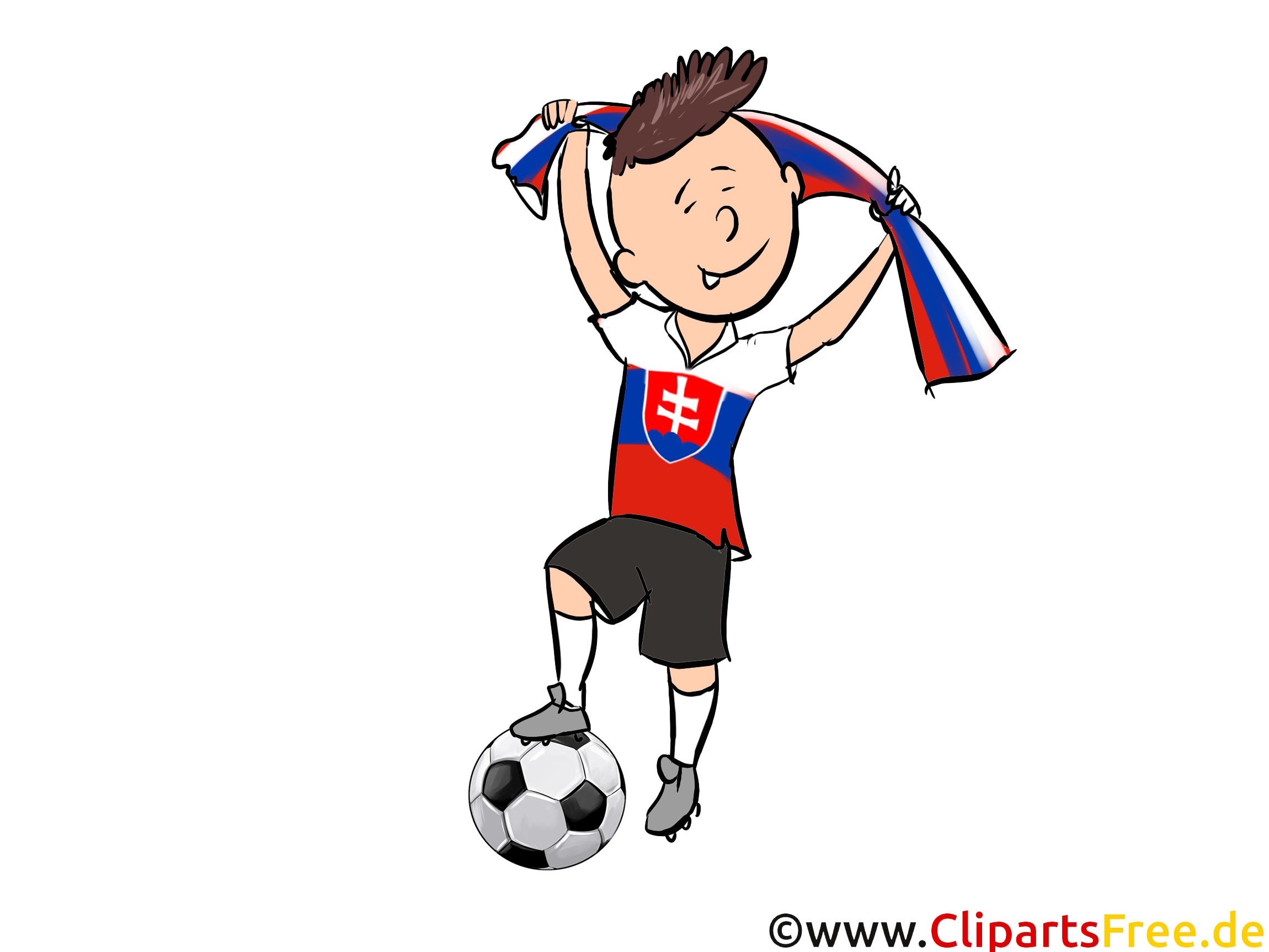 Slovakia Soccer Clip Art free