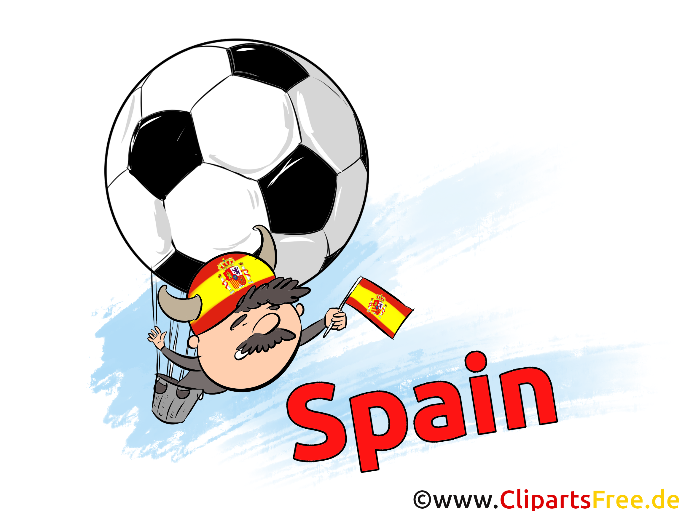 Cartoon-Bild Fussball Spanien