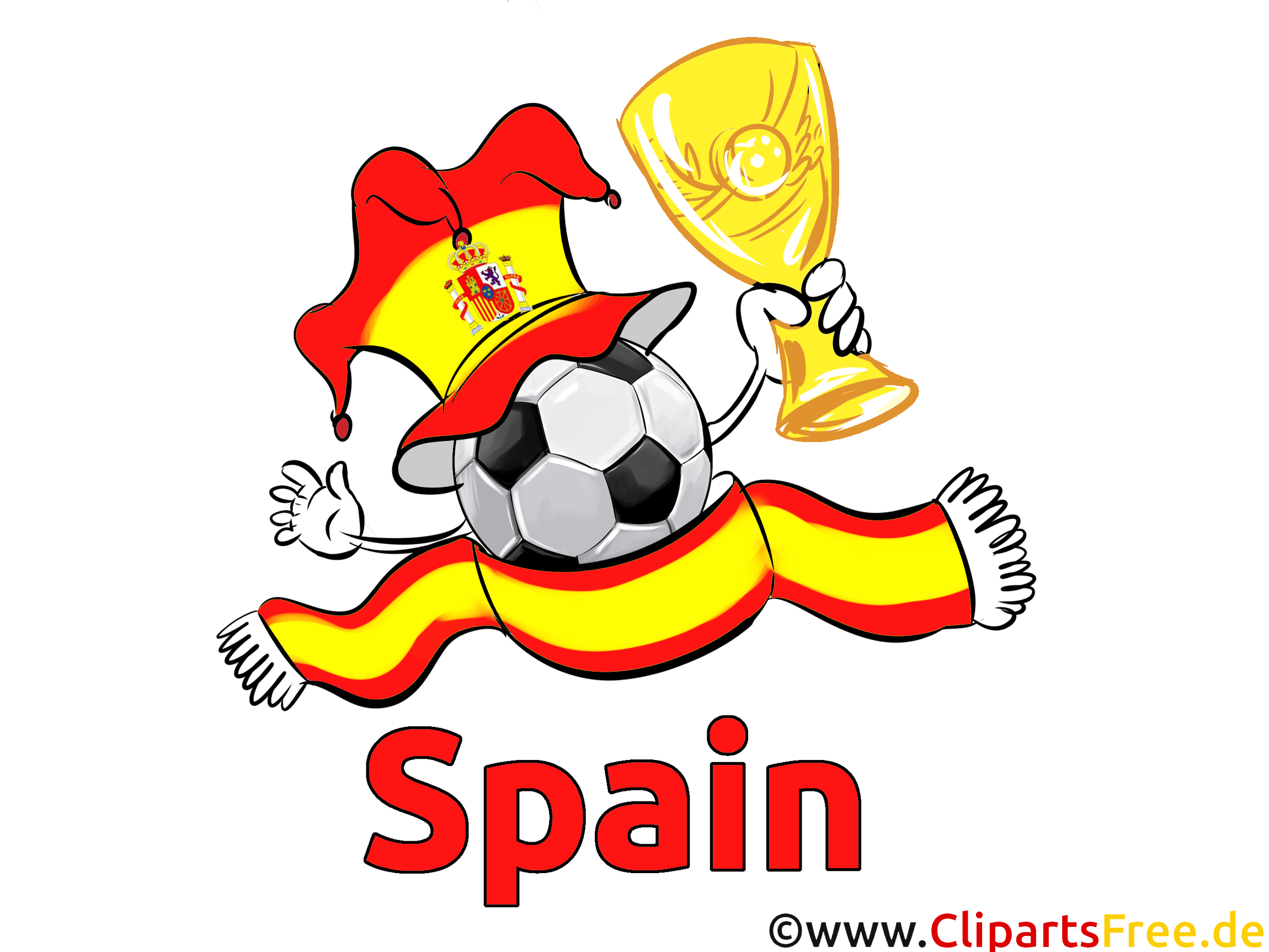 Spain Clip Art Image Football free