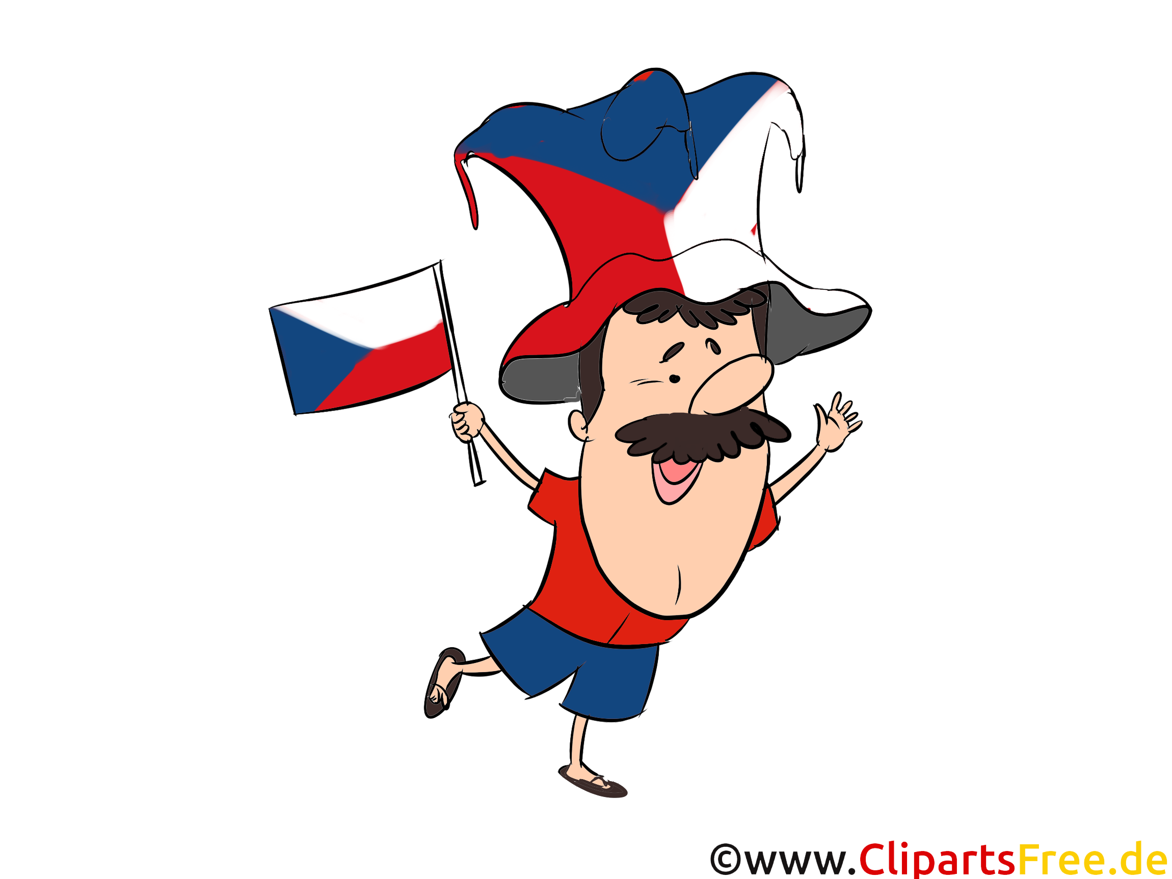 Cartoon-Bild Fussball Tschechien
