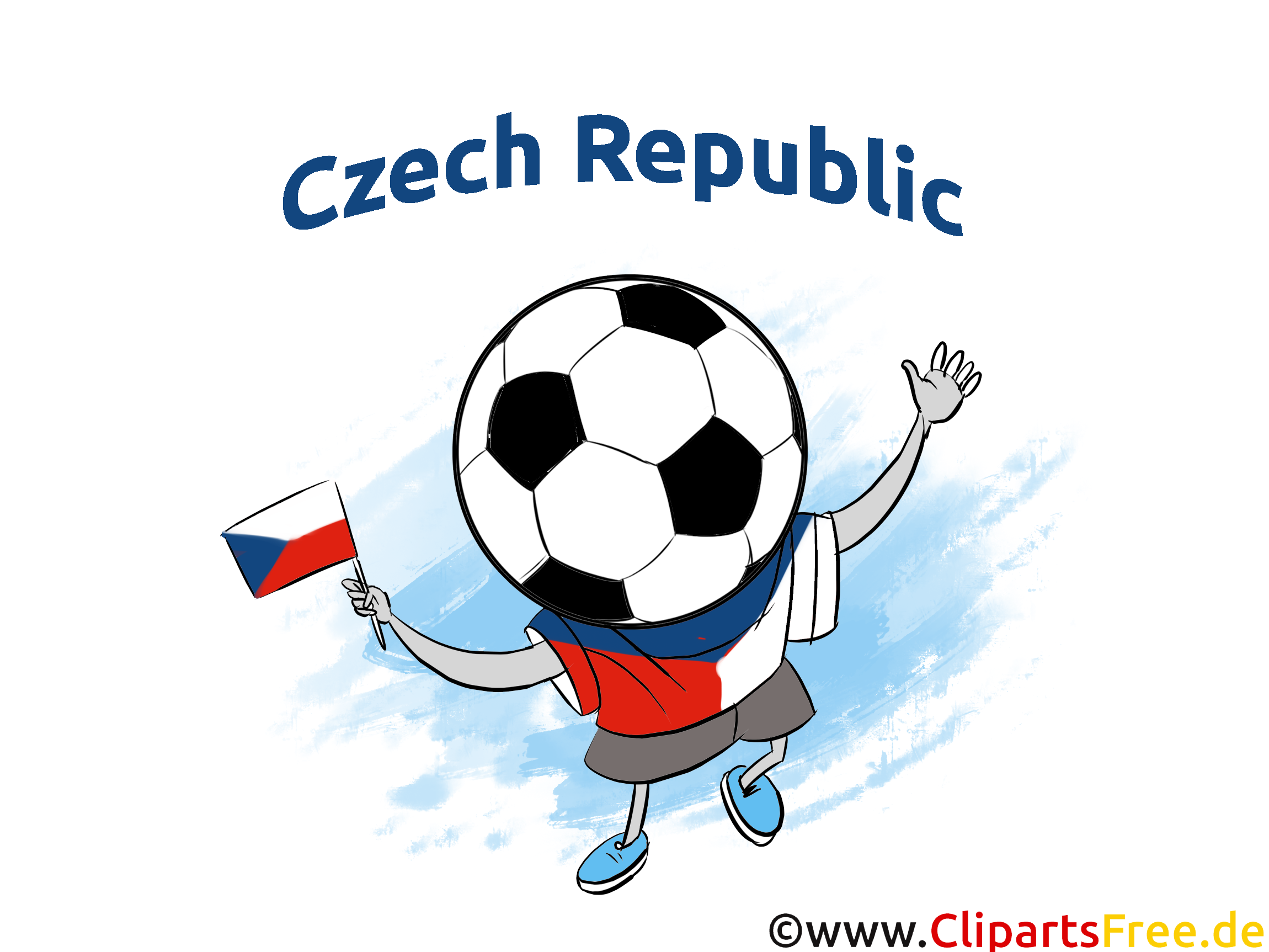 Clip Art Football Czech Republic World and Europe Cup