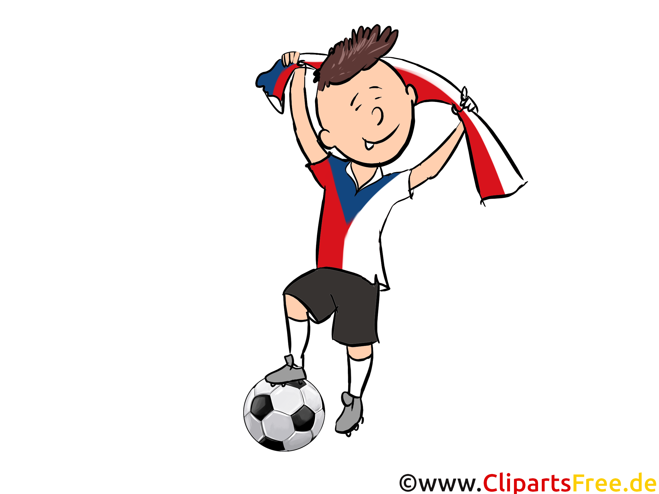 Tschechien Fussball Clipart-Bild kostenlos