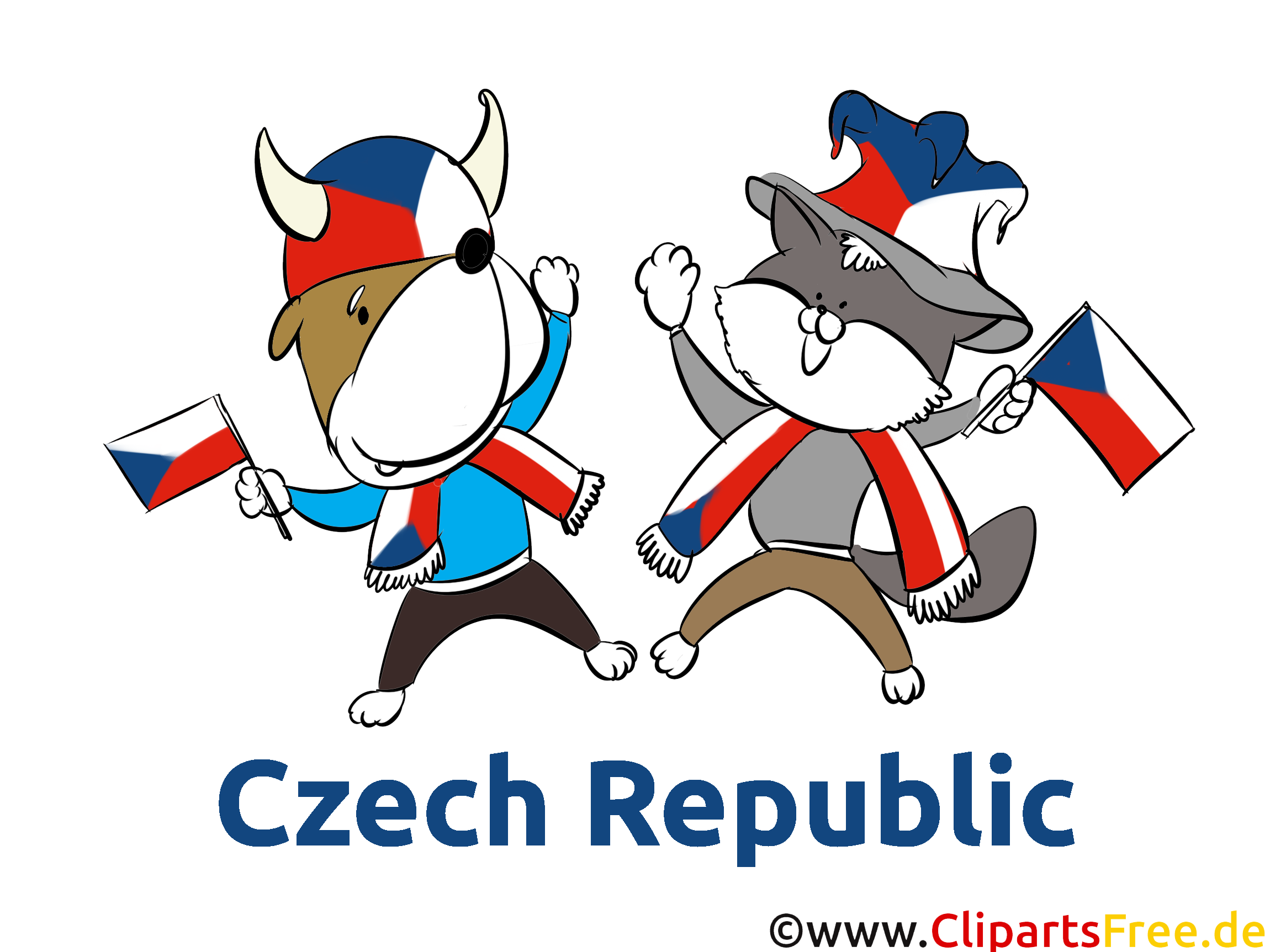 Tschechische Fussballfans Fussball EM und WM Bilder