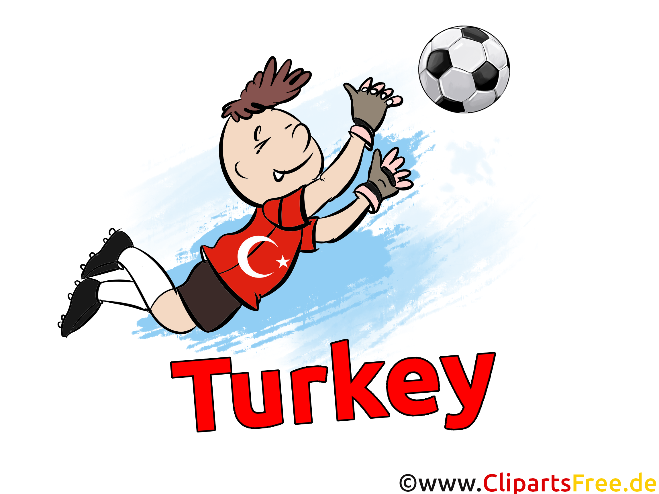 Türkischer Torwart Fussball Bild, Clipart, Grafik