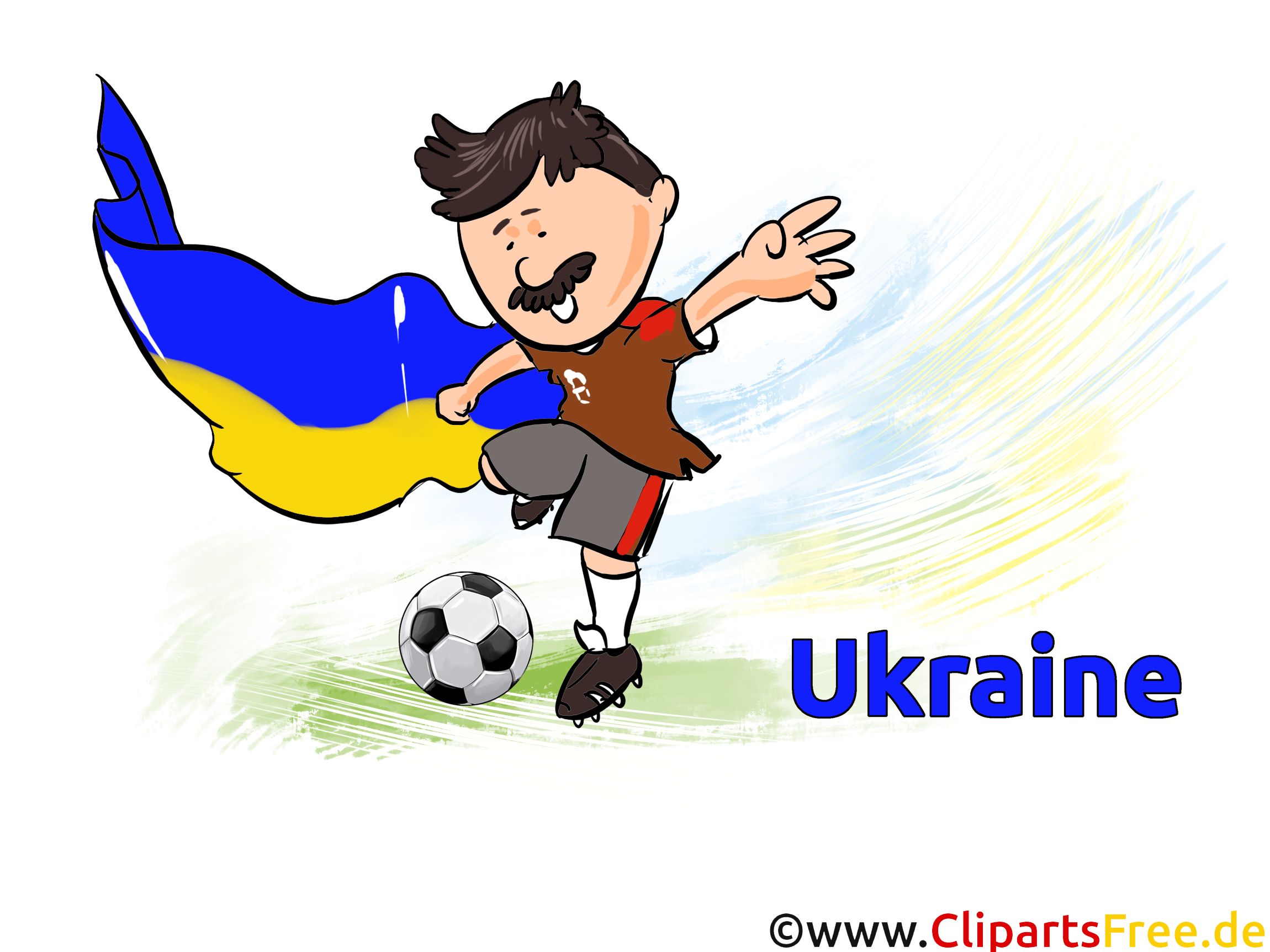 Soccer Ukraine Clip Art free