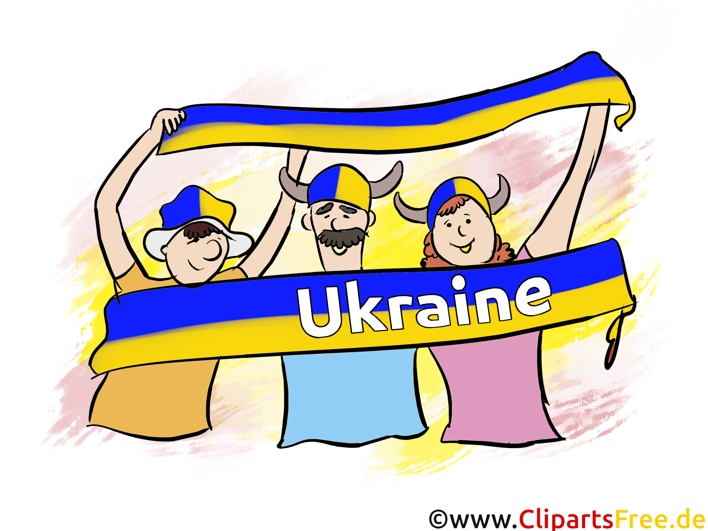Sportfans Ukraine Grafik, Bild zu EM und WM
