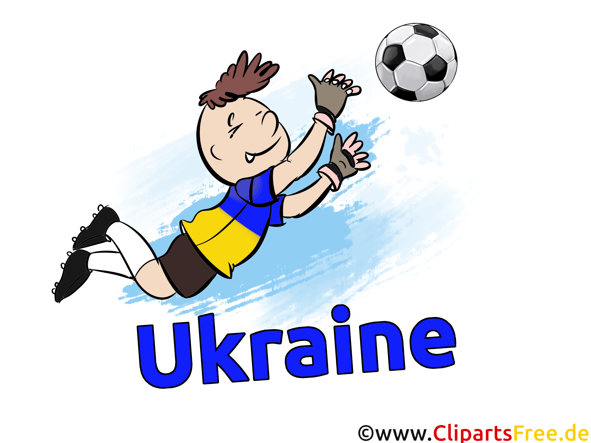 Ukraine Fussball Grafik, Bild zu EM und WM