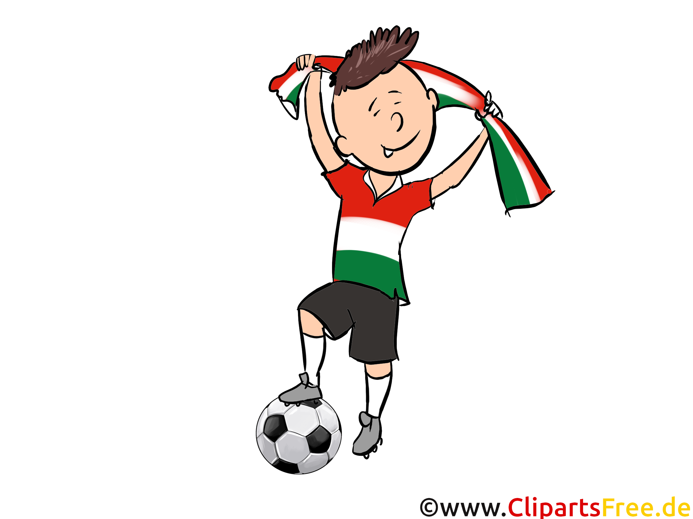 Hungary Soccer Clip Art free