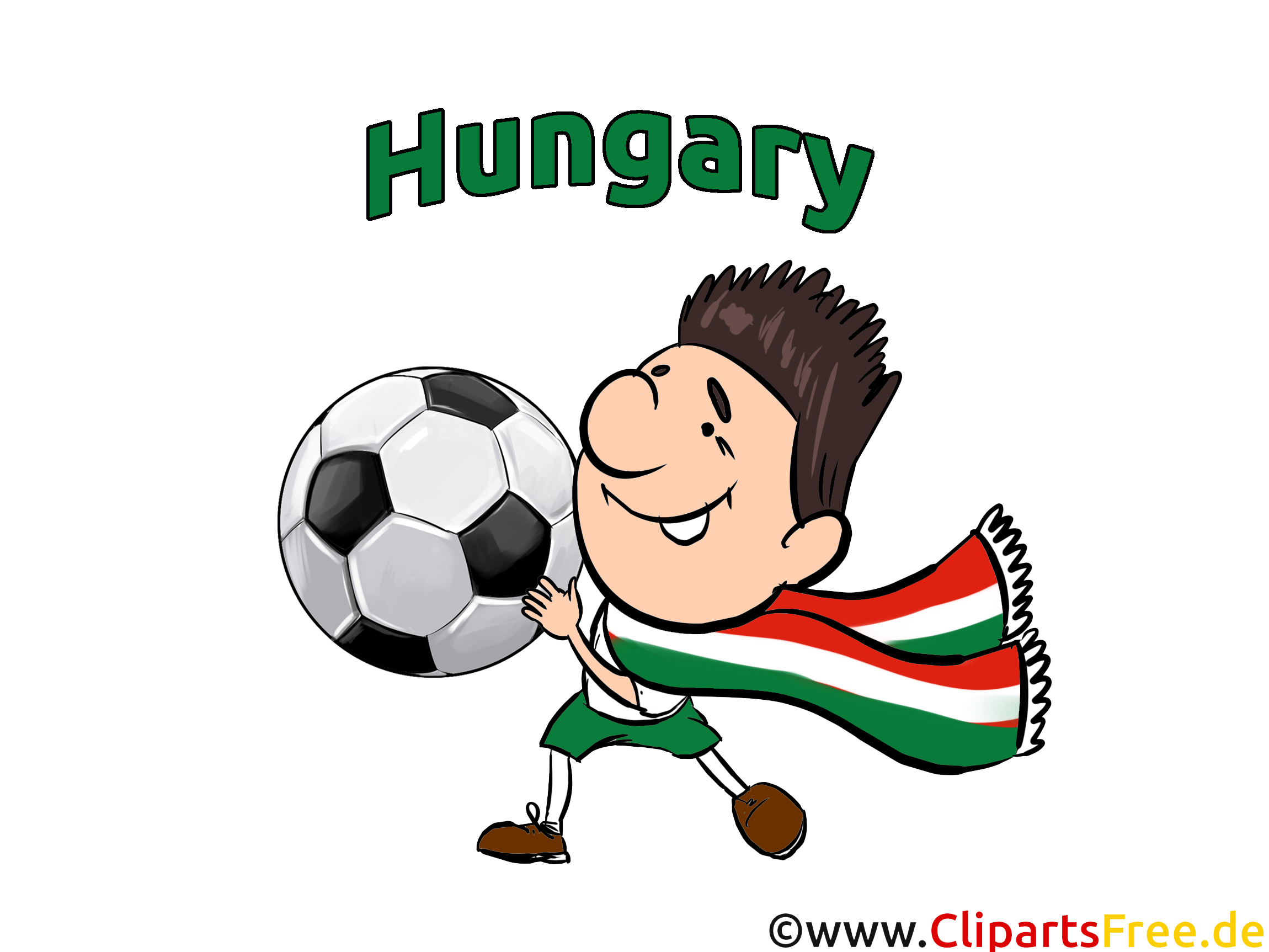Ungarischer Fussballfan Clipart Fussball