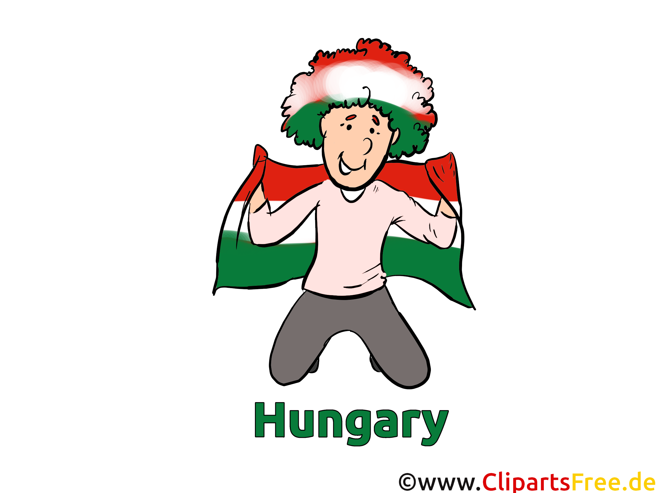 Ungarischer Fussballfan Clipart Fussball kostenlos