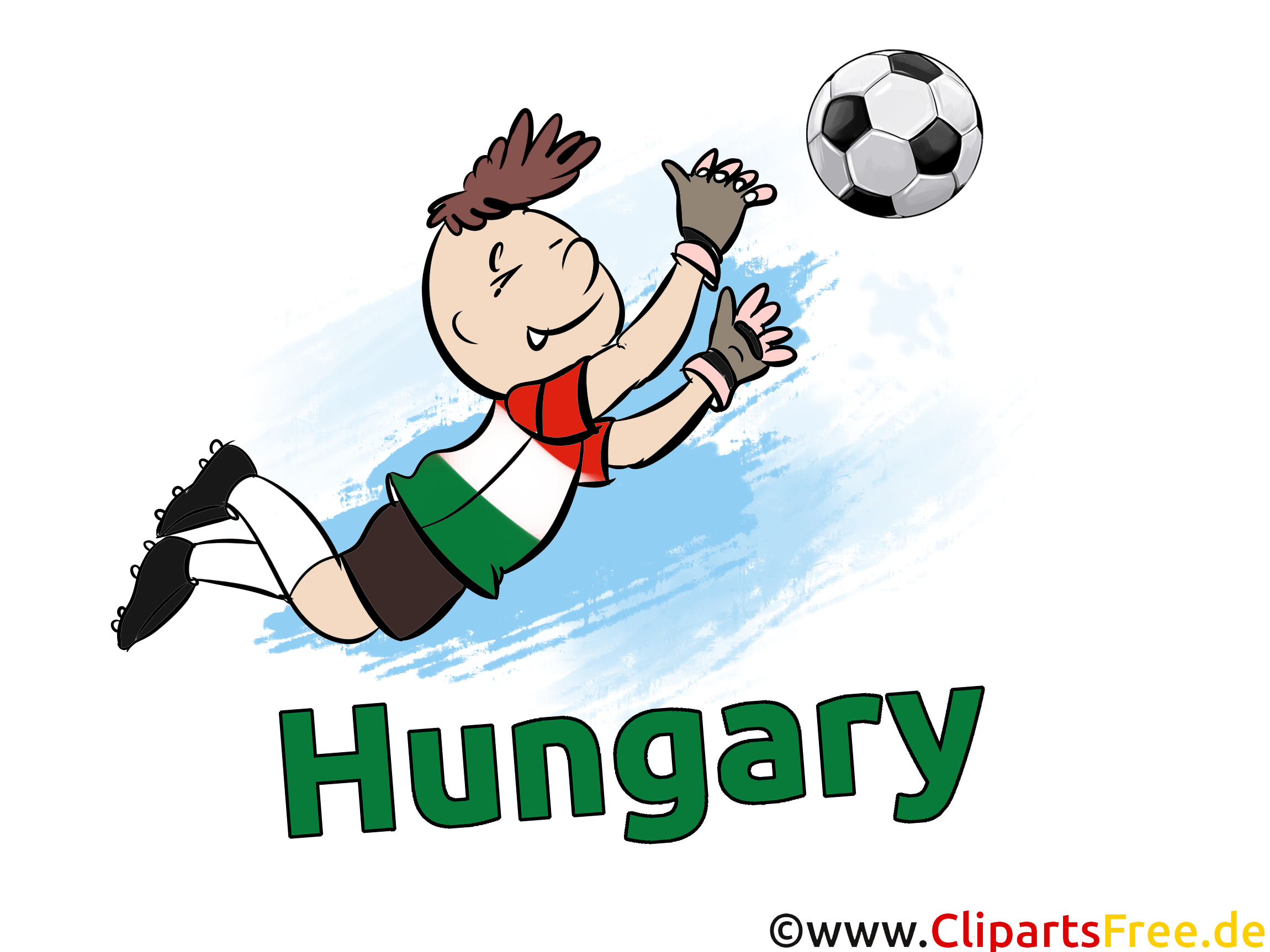 Ungarn Clipart-Grafik zum Thema Fussball EM und WM