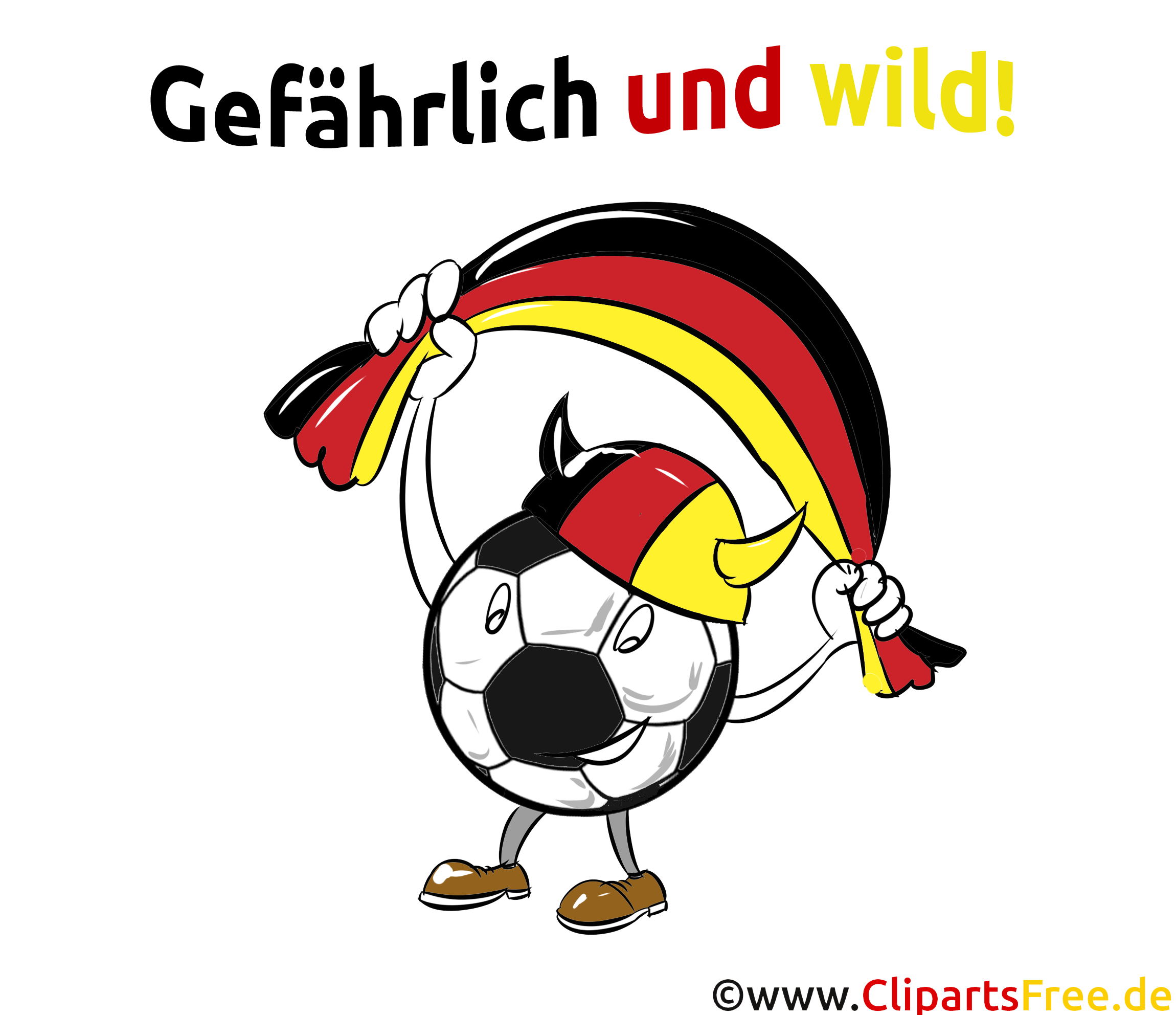 Fussball Mit Deutscher Flagge Clipart Kostenlos