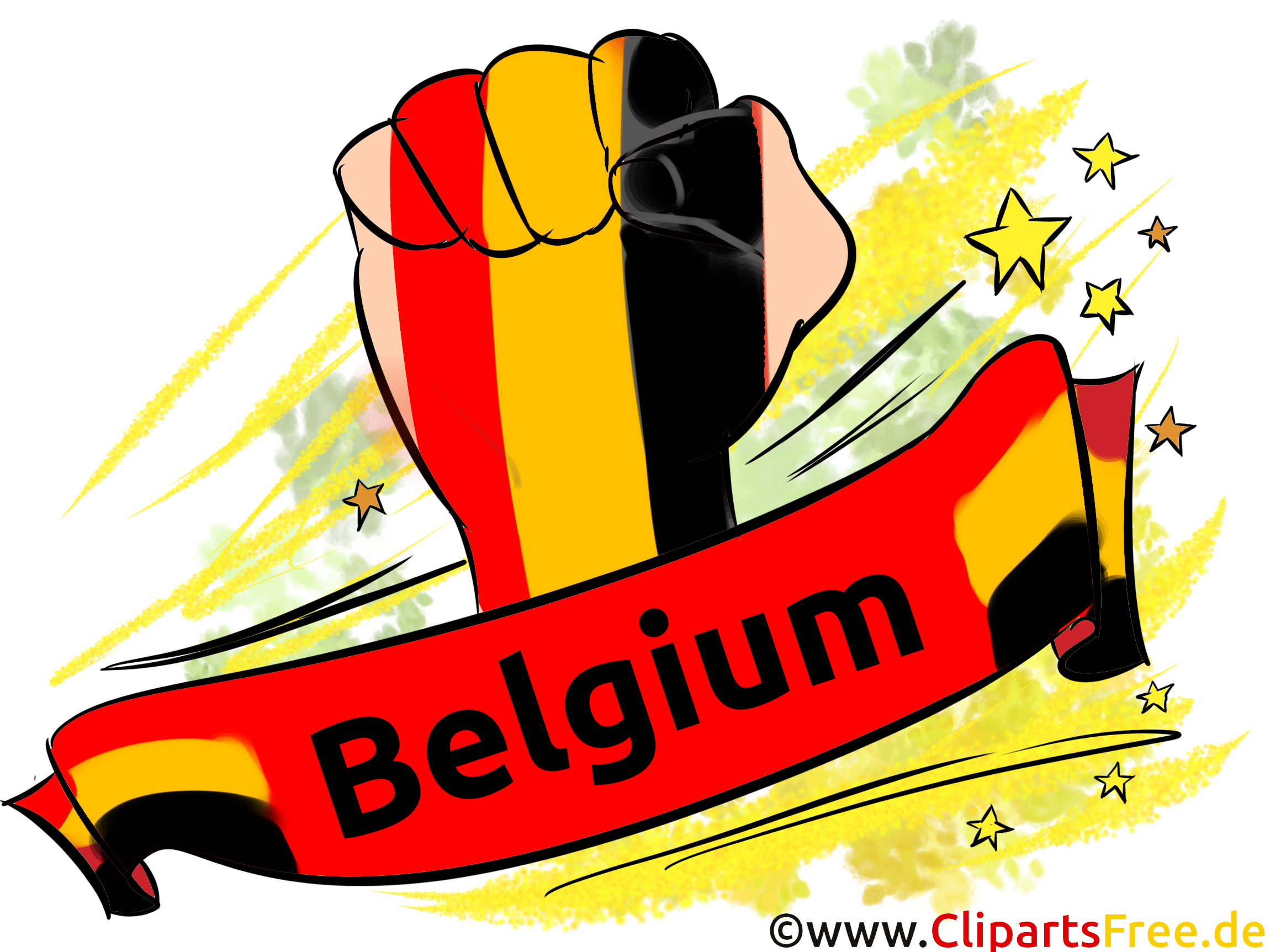 Faust Fussball EM und WM Clipart-Illustration