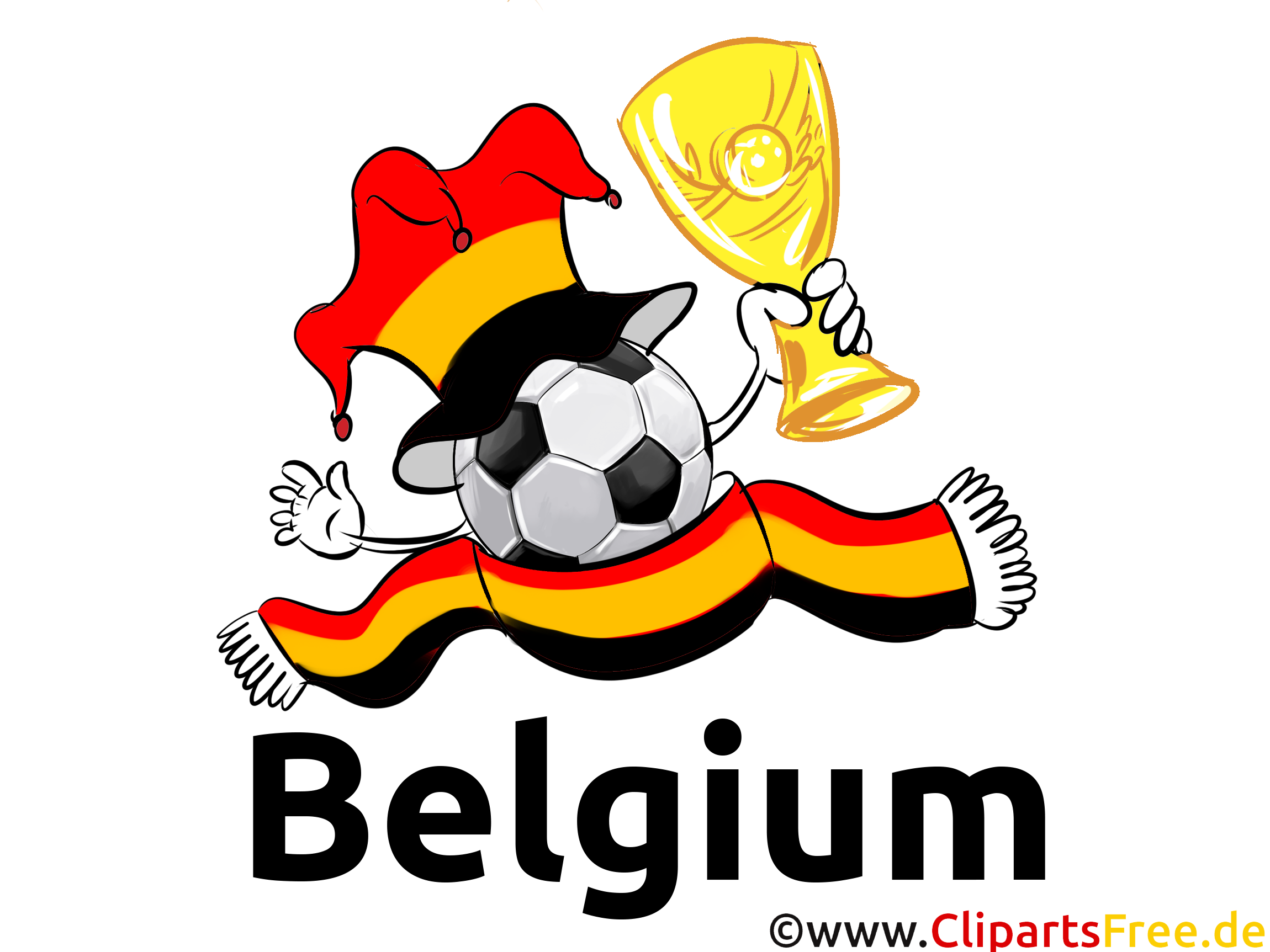 Pokal Fussball EM und WM Clipart-Illustration