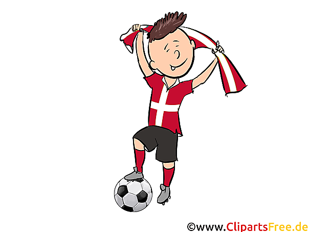 Dänischer Fussballspieler Bild, Illustration, Plakat