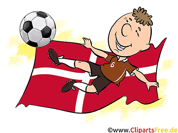 Fussballspieler Dänemark - Cliparts Fussball
