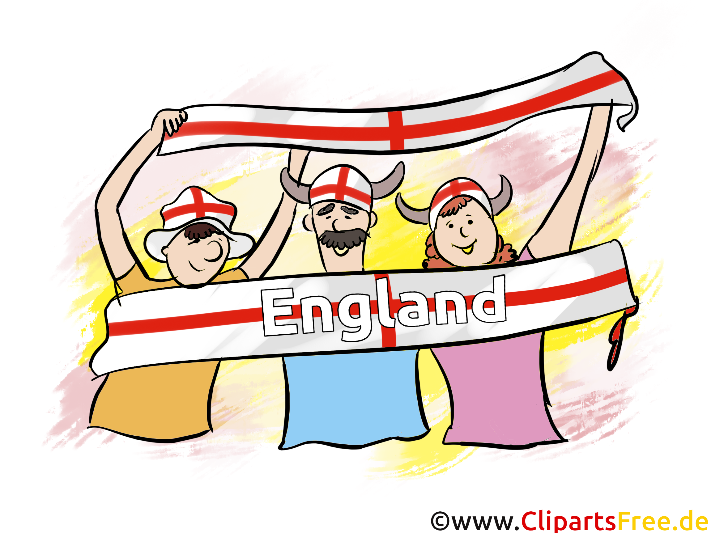 Englische Fussballfans Bild Clipart