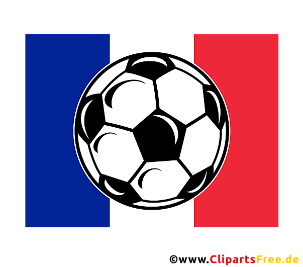 Frankreich Fahne und Fussball Bild