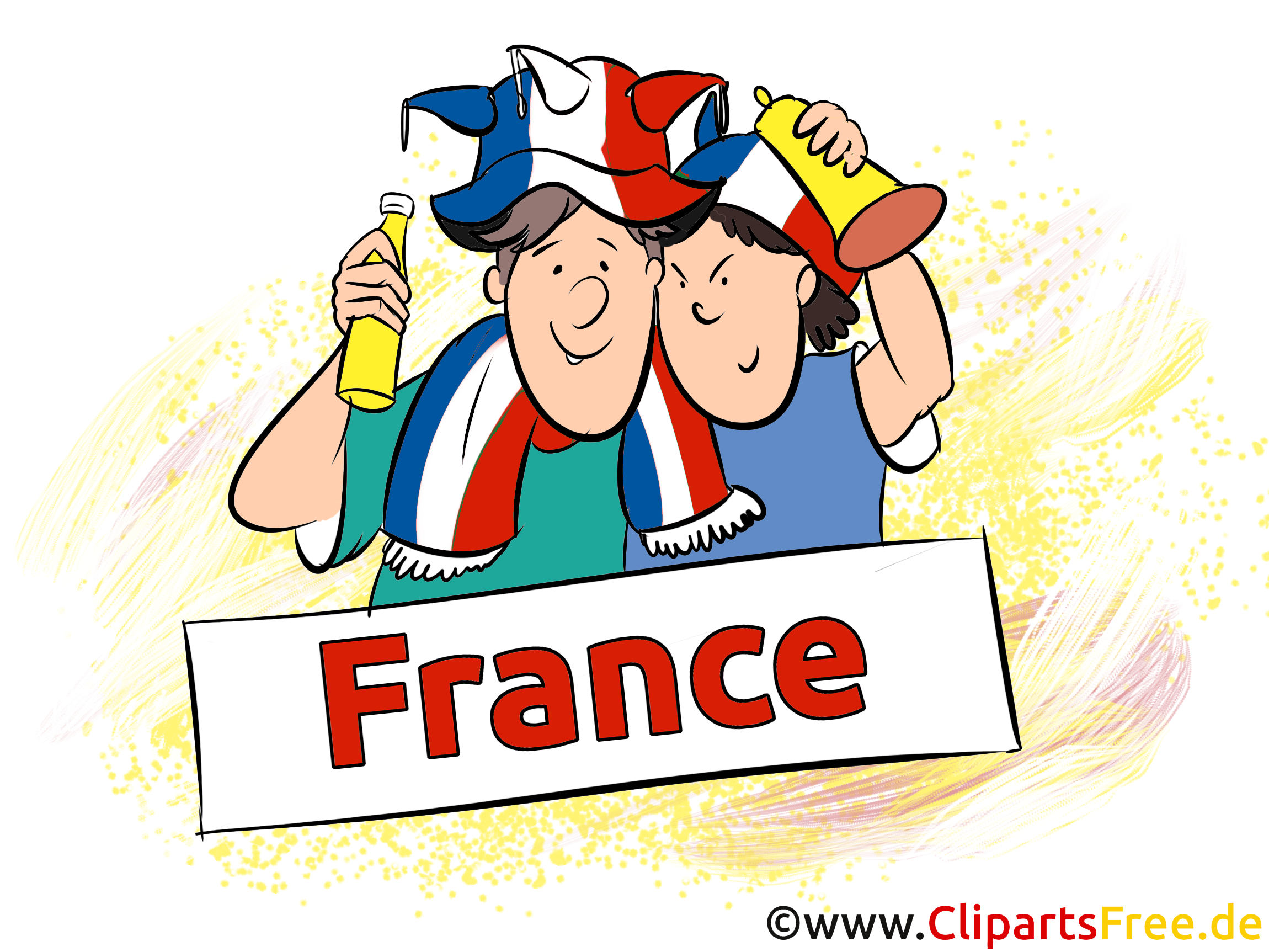 Frankreich Fussball EM WM Clipart-Grafik kostenlos