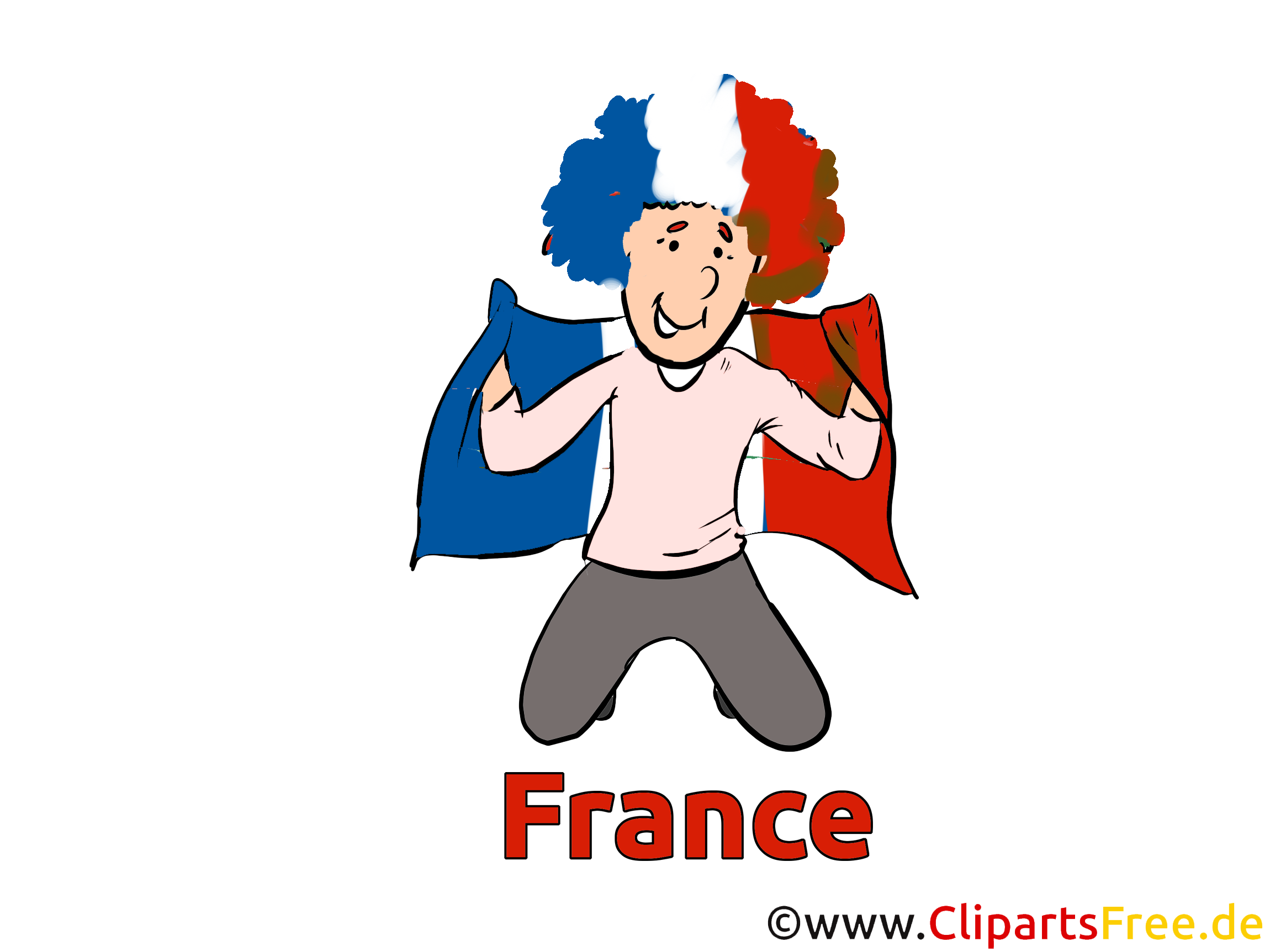 Sportfan Fussball Clipart-Grafik kostenlos