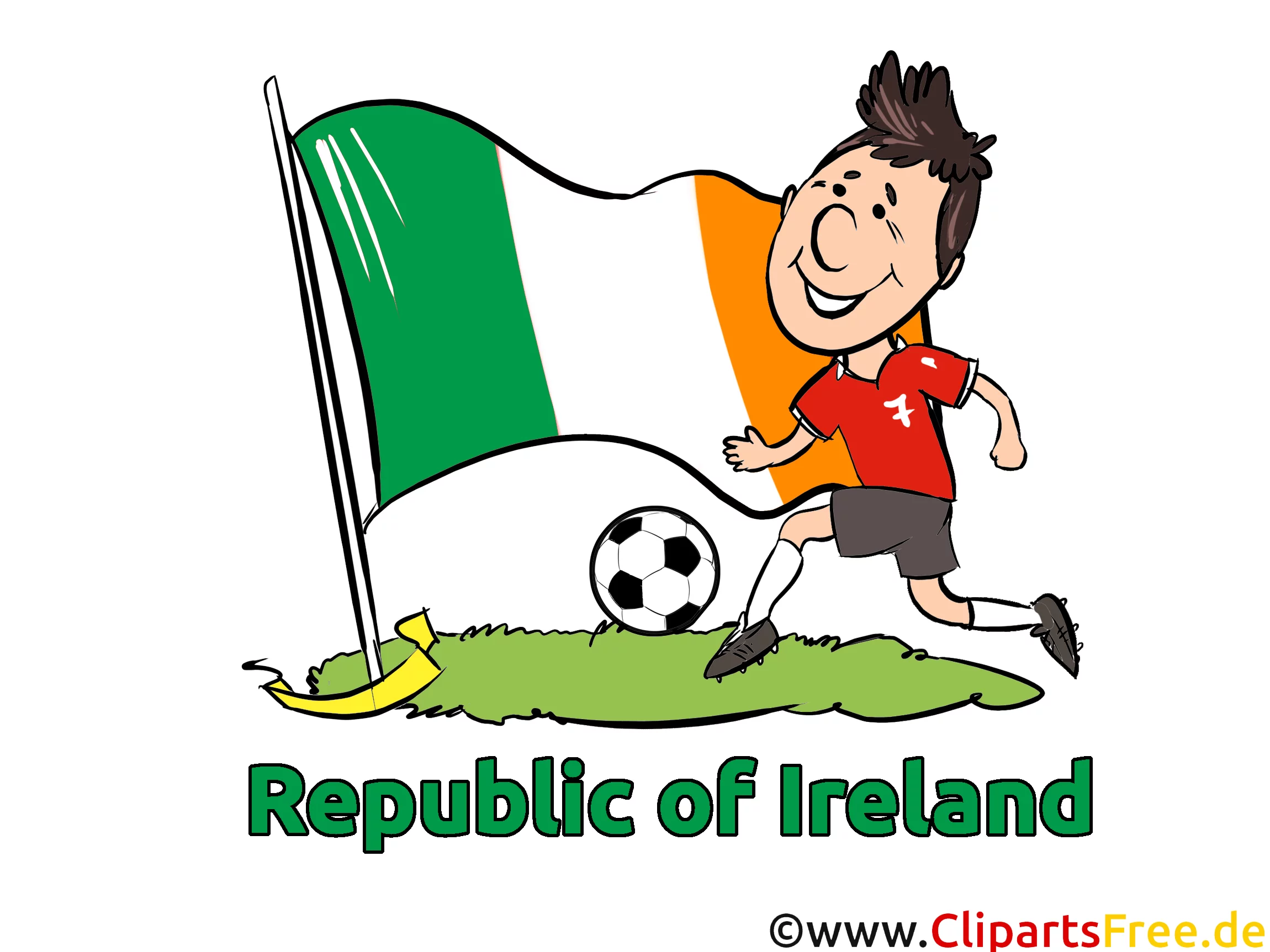 Irland Fussball Grafik kostenlos