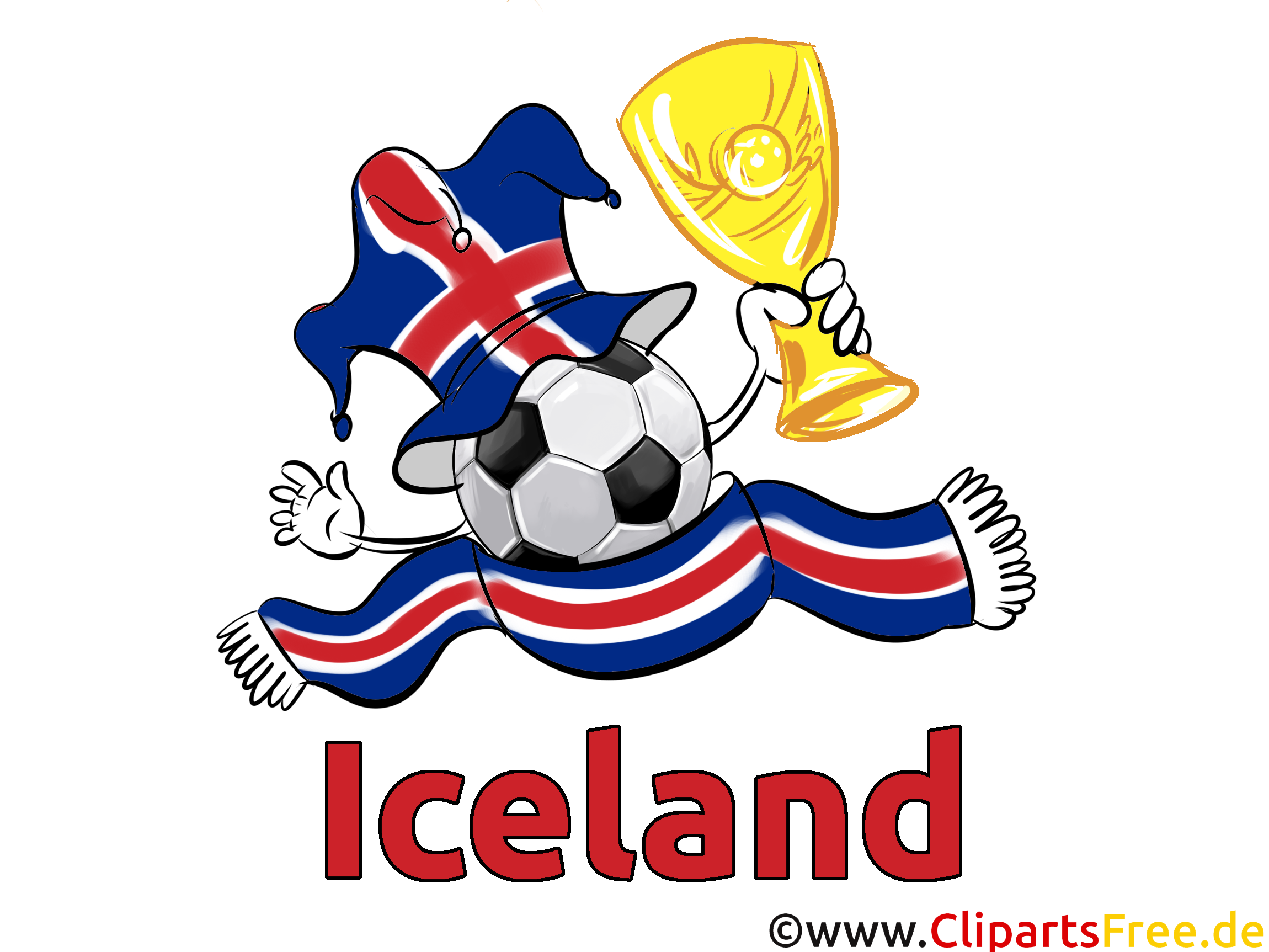 EM und WM Fussball Bilder Island