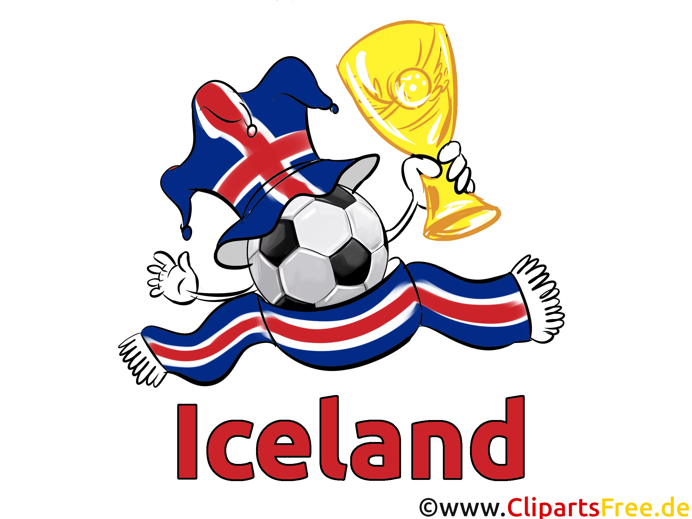 EM und WM Fussball Bilder Island