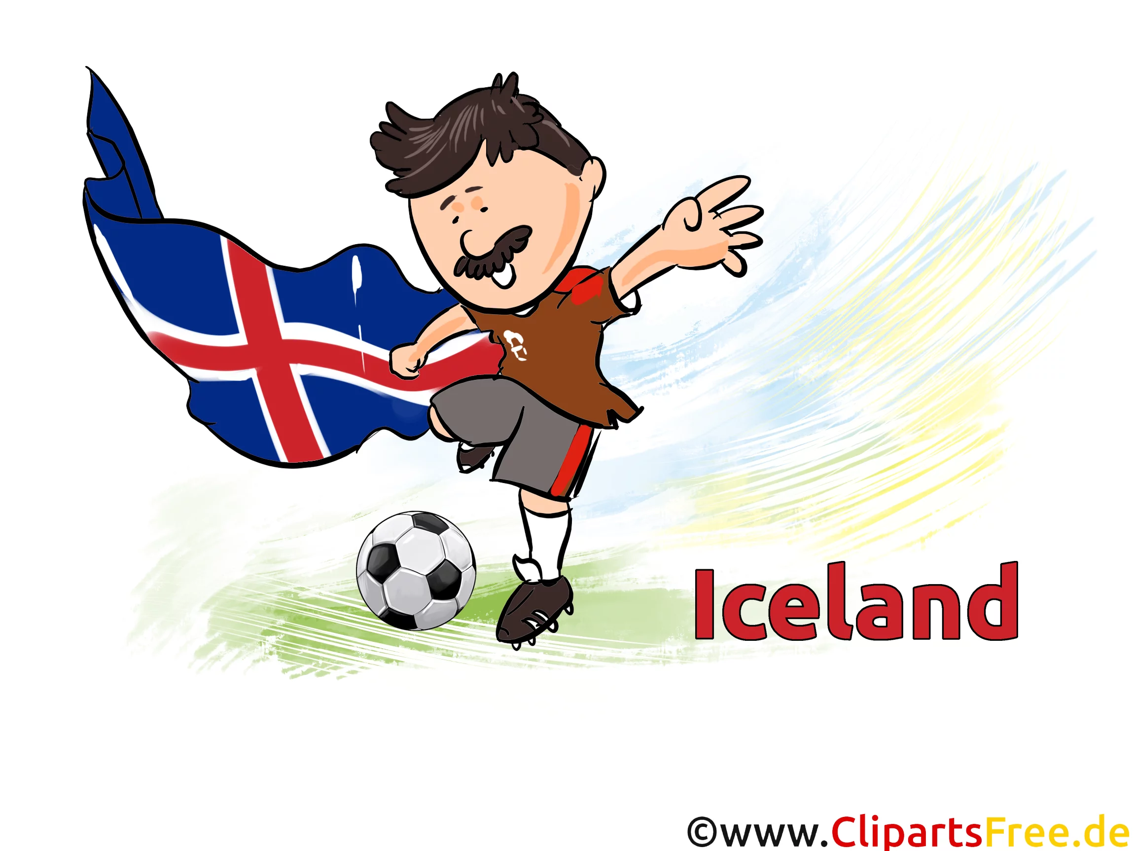 Fussballspieler Island Bild