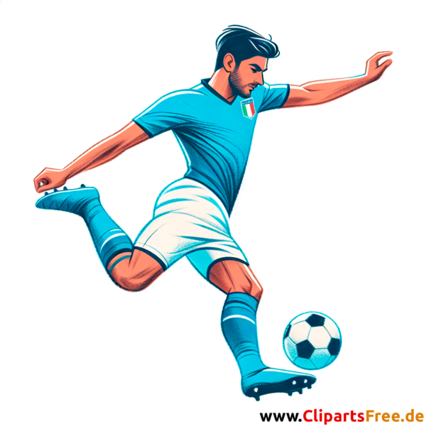 Italienischer Fussballspieler Clipart - Bilder zum Thema Fußball