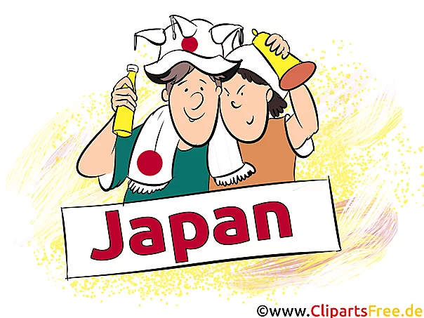 Fussballmeisterschaft in Japan Clipart, Illustration