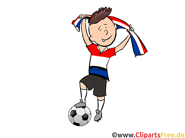 Fussballspieler Niederlanden - Cliparts zum Thema Fussball