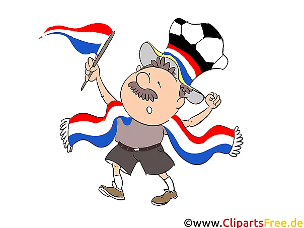 Niderlande Feier mit Fahnen Bild, Grafik, Clipart